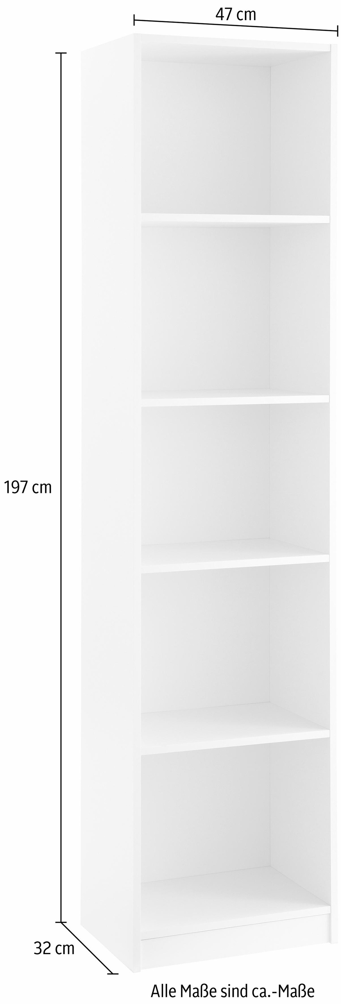 rauch Standregal »Regal Bücherregal Mehrzweckregal Aufbewahrungsregal MINOSA«, Breite 47 cm mit 5 Fächern und 4 Böden MADE IN GERMANY