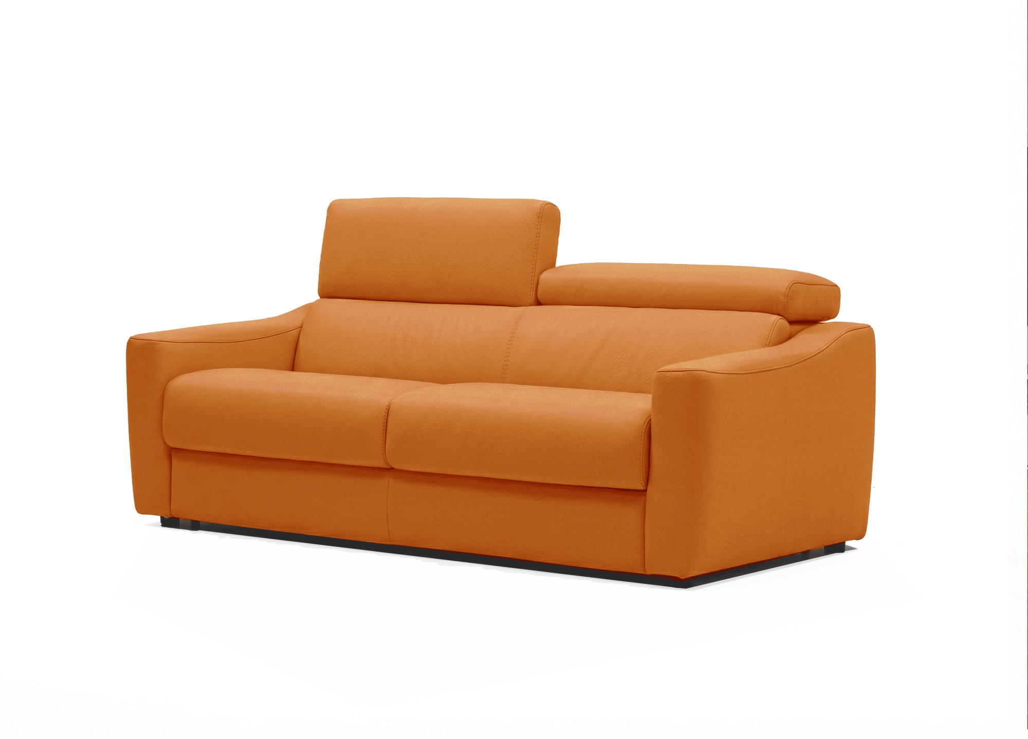 Egoitaliano Schlafsofa "STRIKE, Made in Italy-Designsofa mit Dauerschlaffunktion,Breite 195 cm" Schlafsofa aus Echtleder Bull mit verstellbaren Kopfstützen