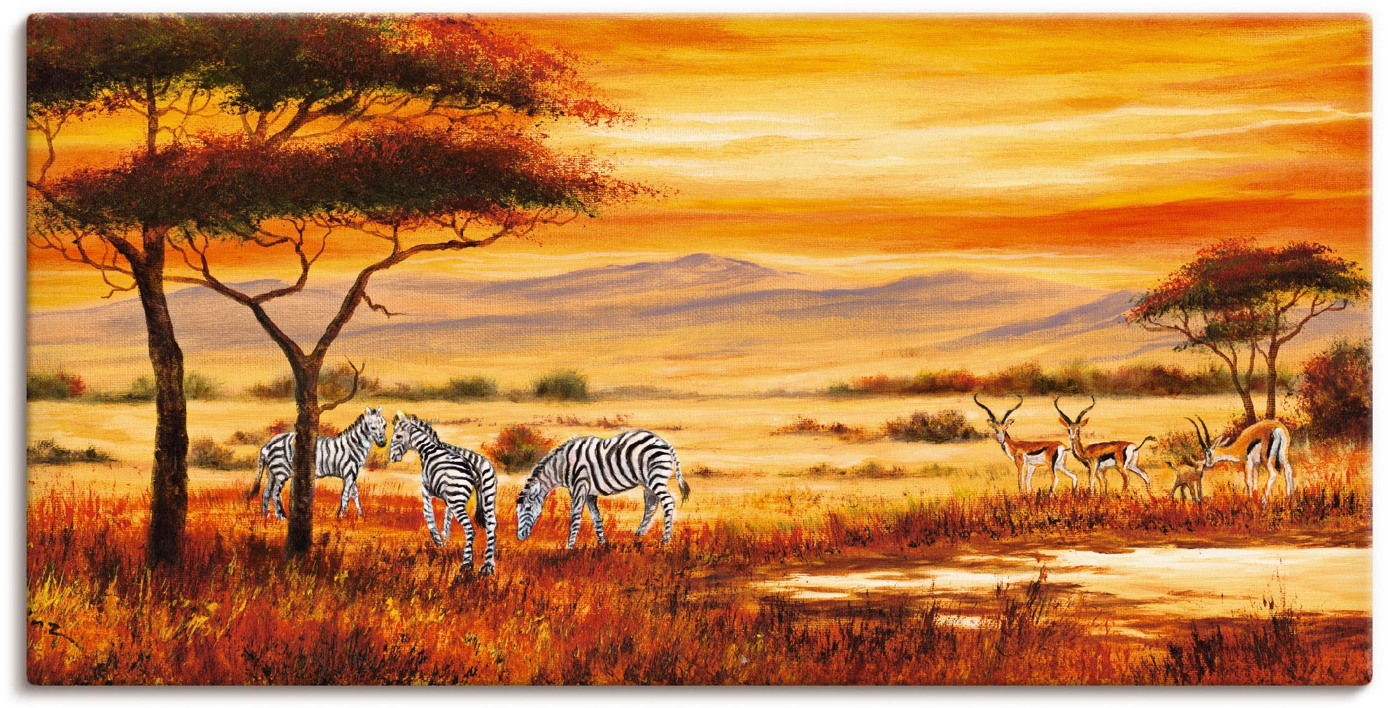 Artland Wandbild »Afrikanische Landschaft I«, versch. kaufen Leinwandbild, als | Jelmoli-Versand Afrika, St.), (1 Grössen in Alubild, oder online Wandaufkleber Poster