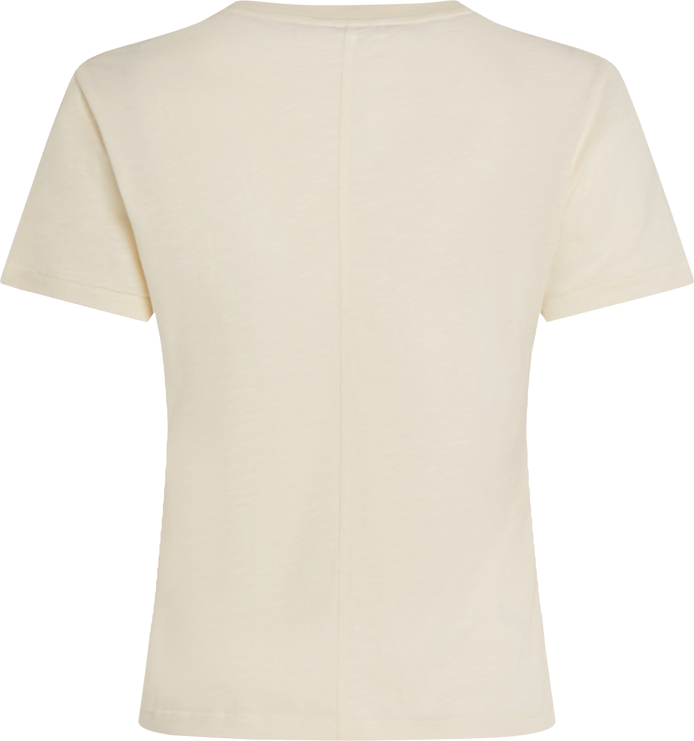 Tommy Hilfiger Rundhalsshirt »SLUB REG C-NK SS«, mit Flammgarn-Struktur, mit Logostickerei