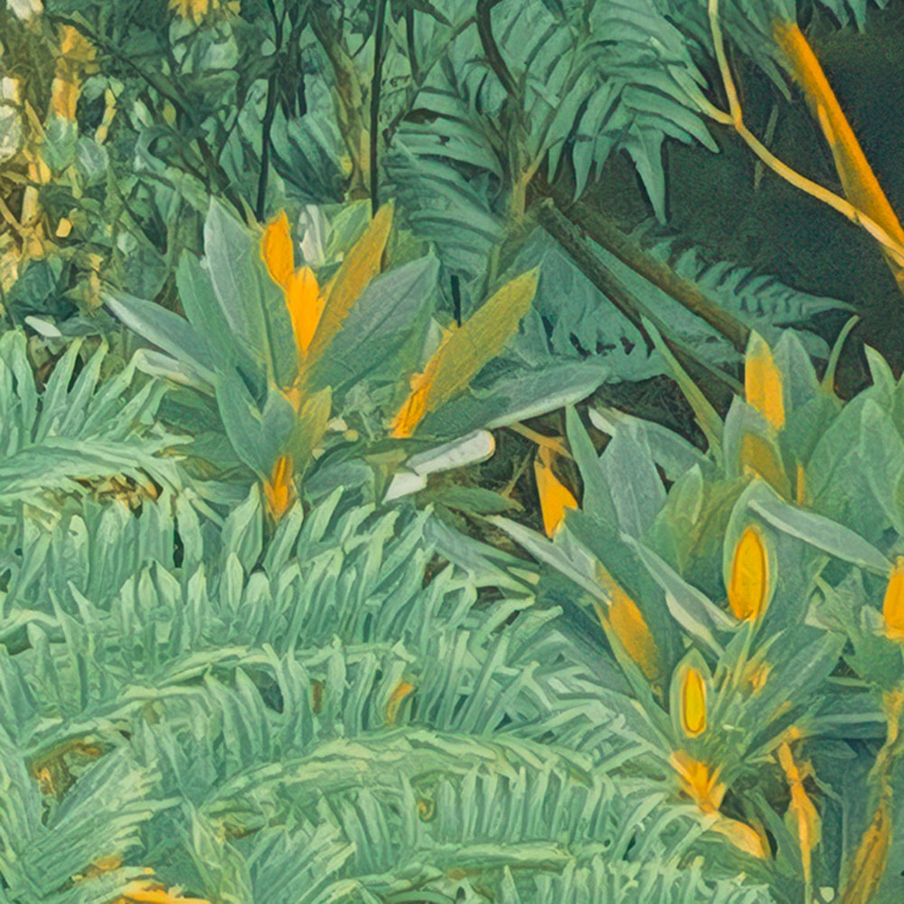 Komar Fototapete »Digitaldruck Vlies - Jungle Lands - Grösse 400 x 250 cm«, bedruckt, Wohnzimmer, Schlafzimmer