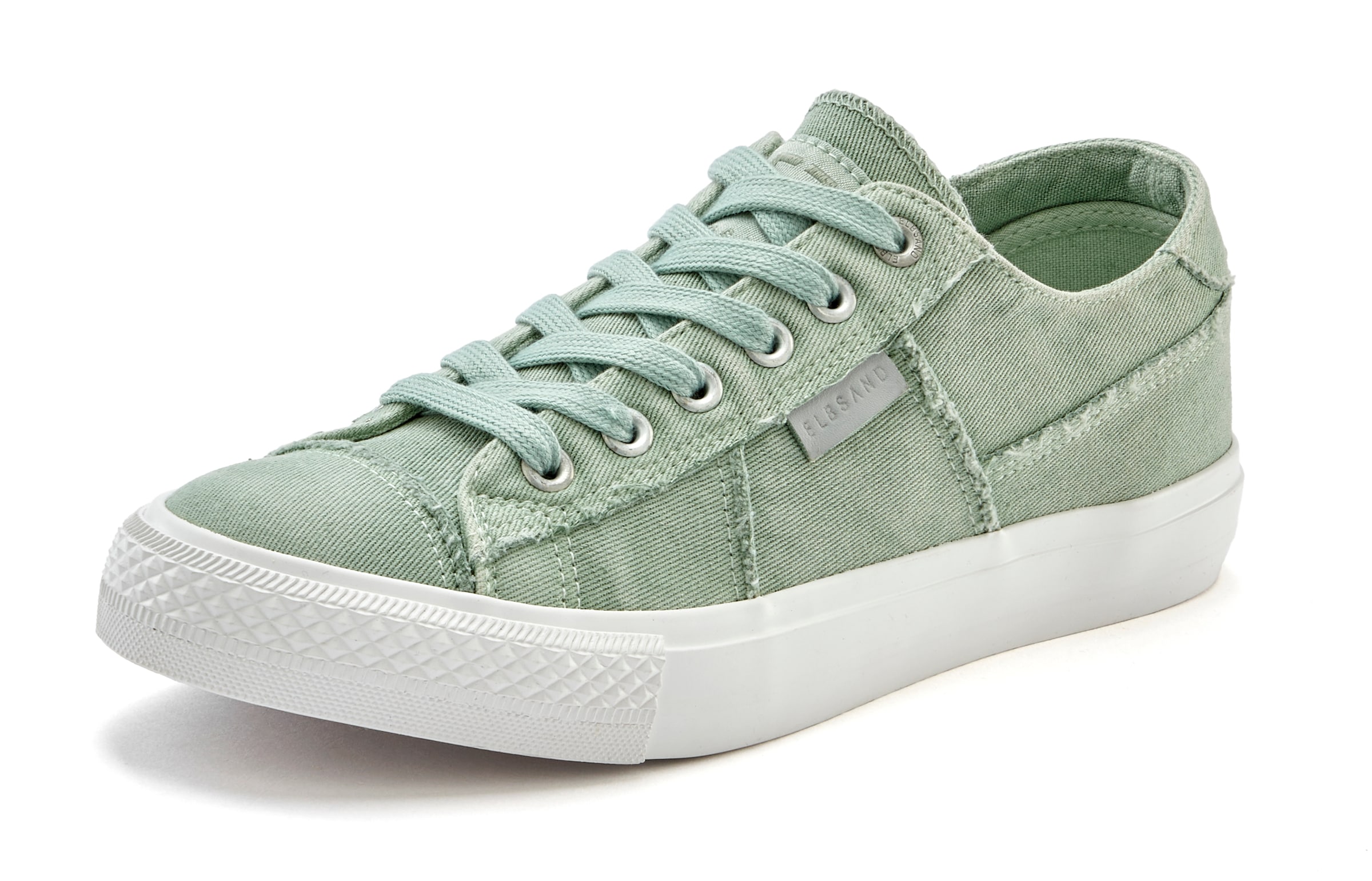 Elbsand Sneaker »Schnürschuh«, Schnürhalbschuh, Freizeitschuh aus Textil, Used-Look VEGAN