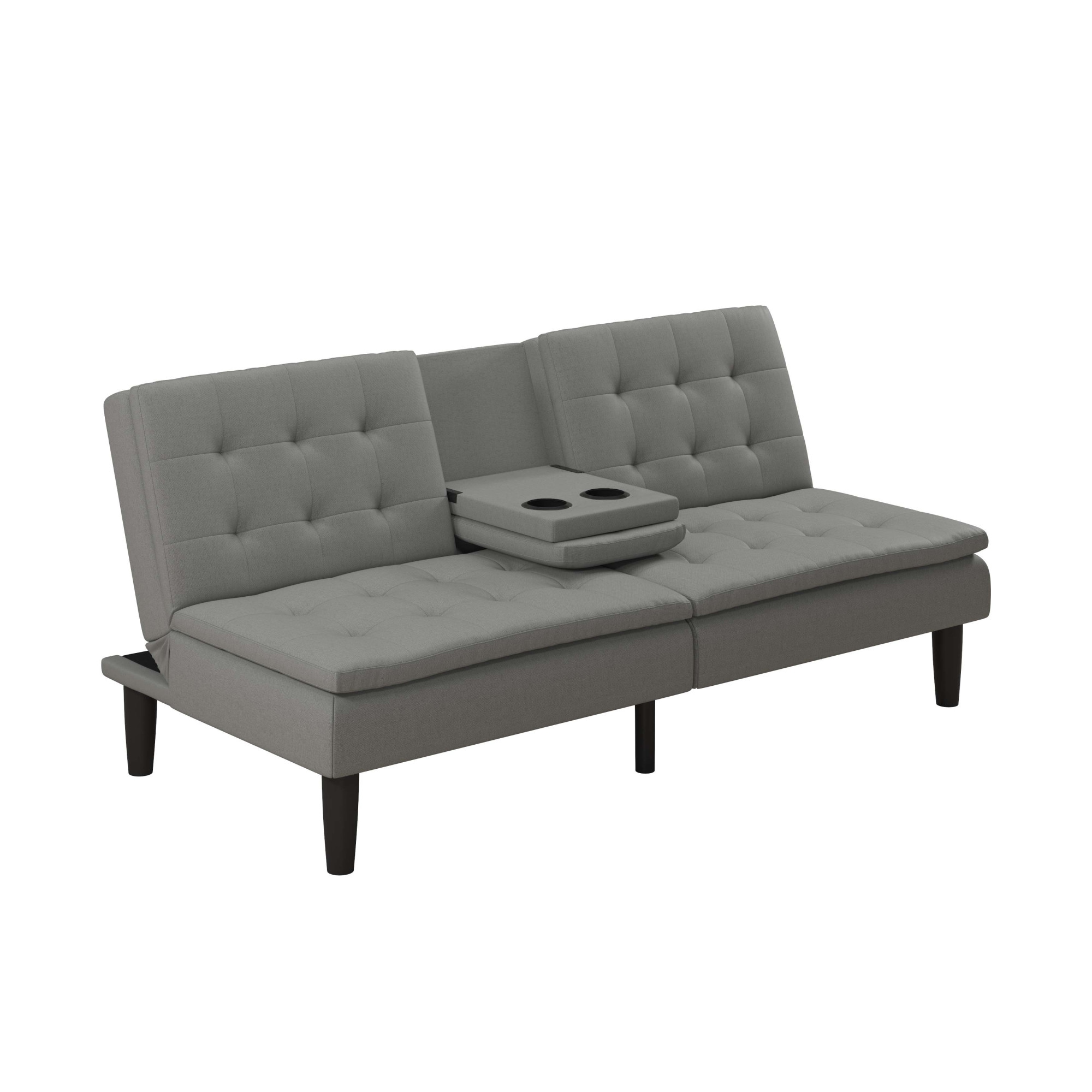 Dorel Home Schlafsofa »MAINE, Kinosofa mit Relax- und Bettfunktion, 2 Getränkehalter,«, Liegefläche 190 x 110 cm, Webstoff und Kunstleder