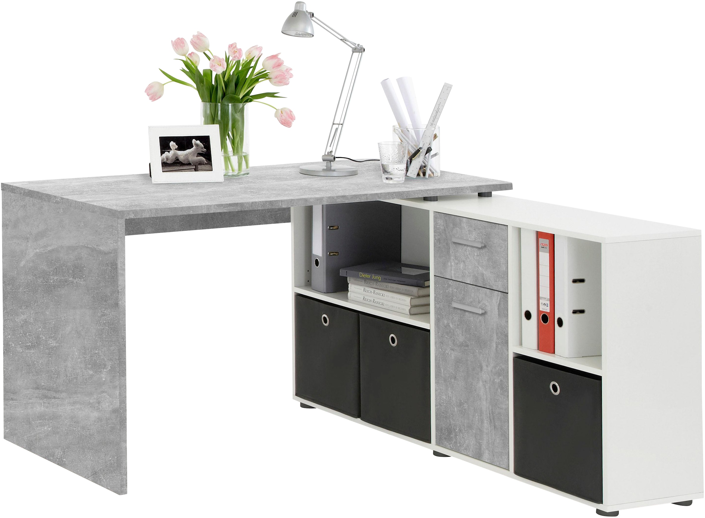 205 drehbar, Schreibtisch bestellen Sideboard,«, / FMD | online »Lex, in Breite Made 136 / Eckschreibtisch cm, Jelmoli-Versand Germany