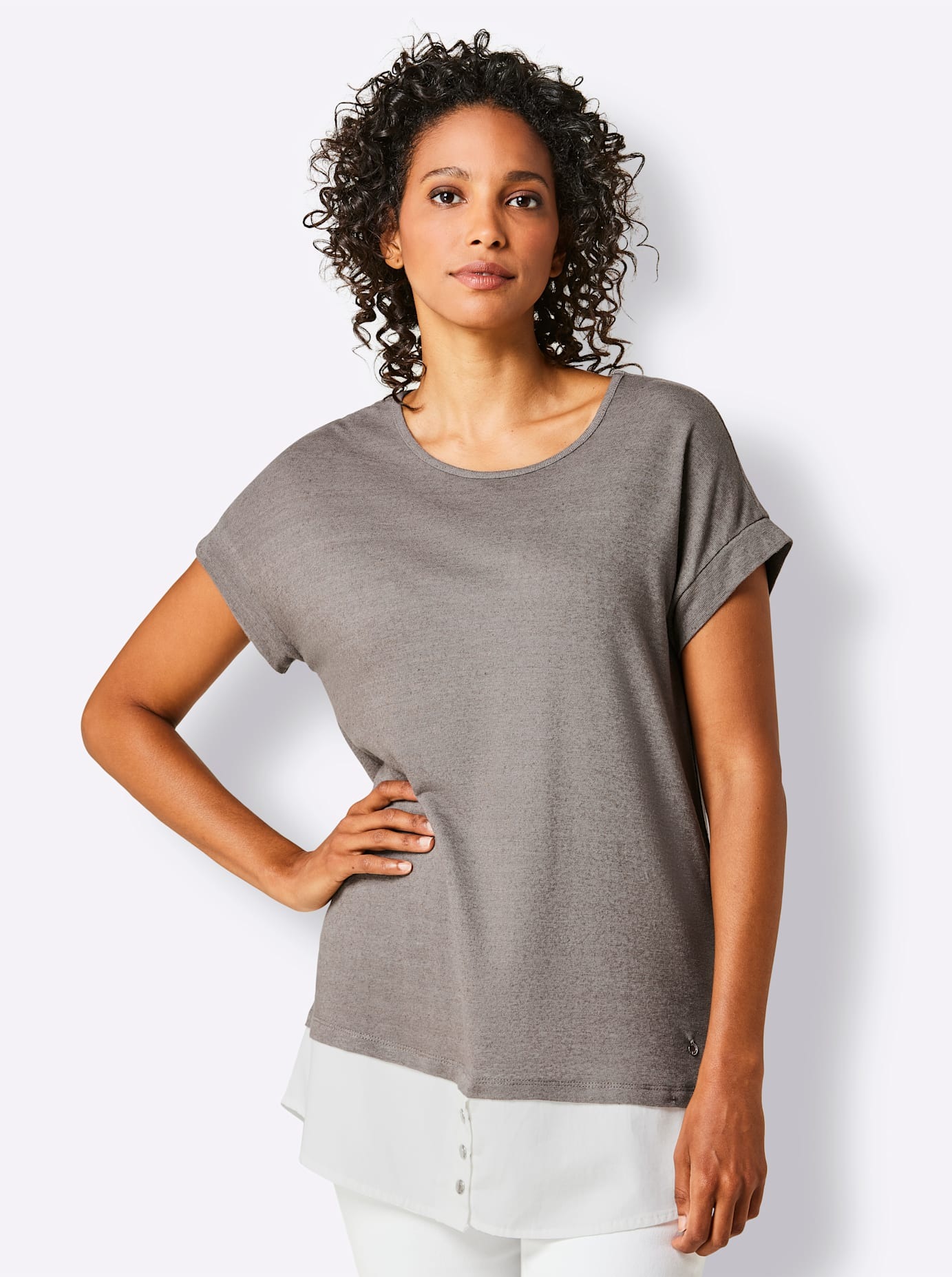 CREATION L PREMIUM 2-in-1-Shirt »Leinen-Viskose-Shirt«, (1 tlg.)