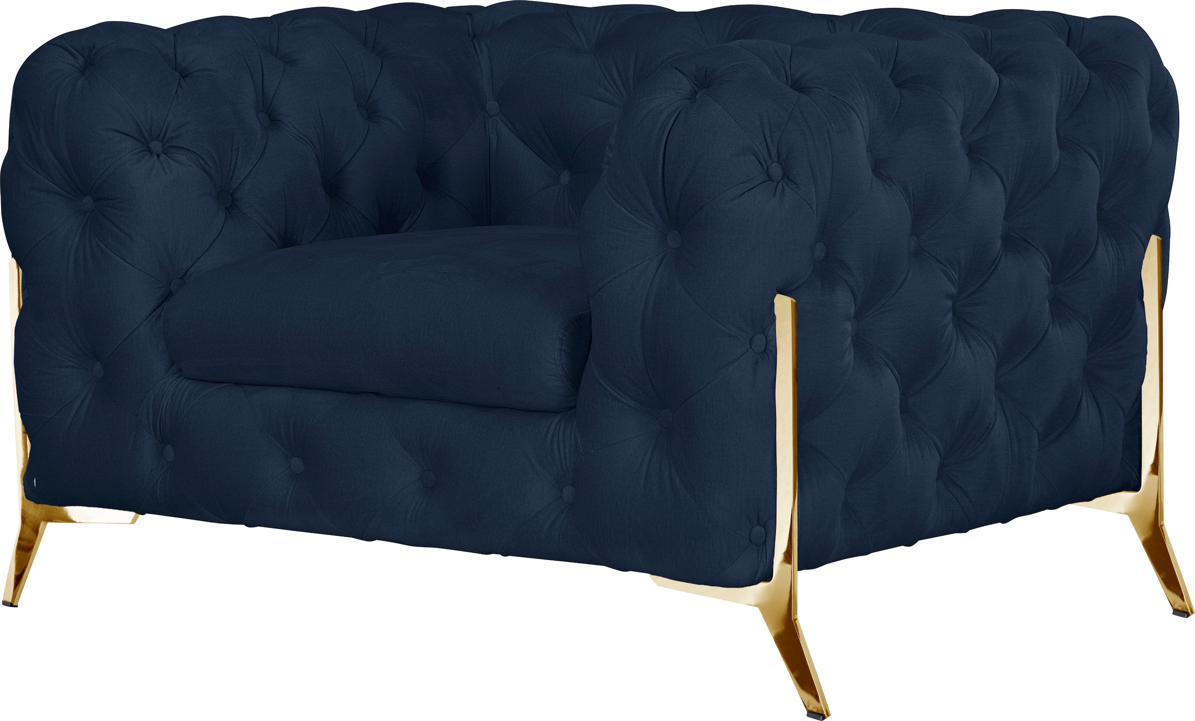 Leonique Chesterfield-Sessel »Amaury Sessel«, aufwändige Knopfheftung, moderne Chesterfield Optik, Fussfarbe wählbar