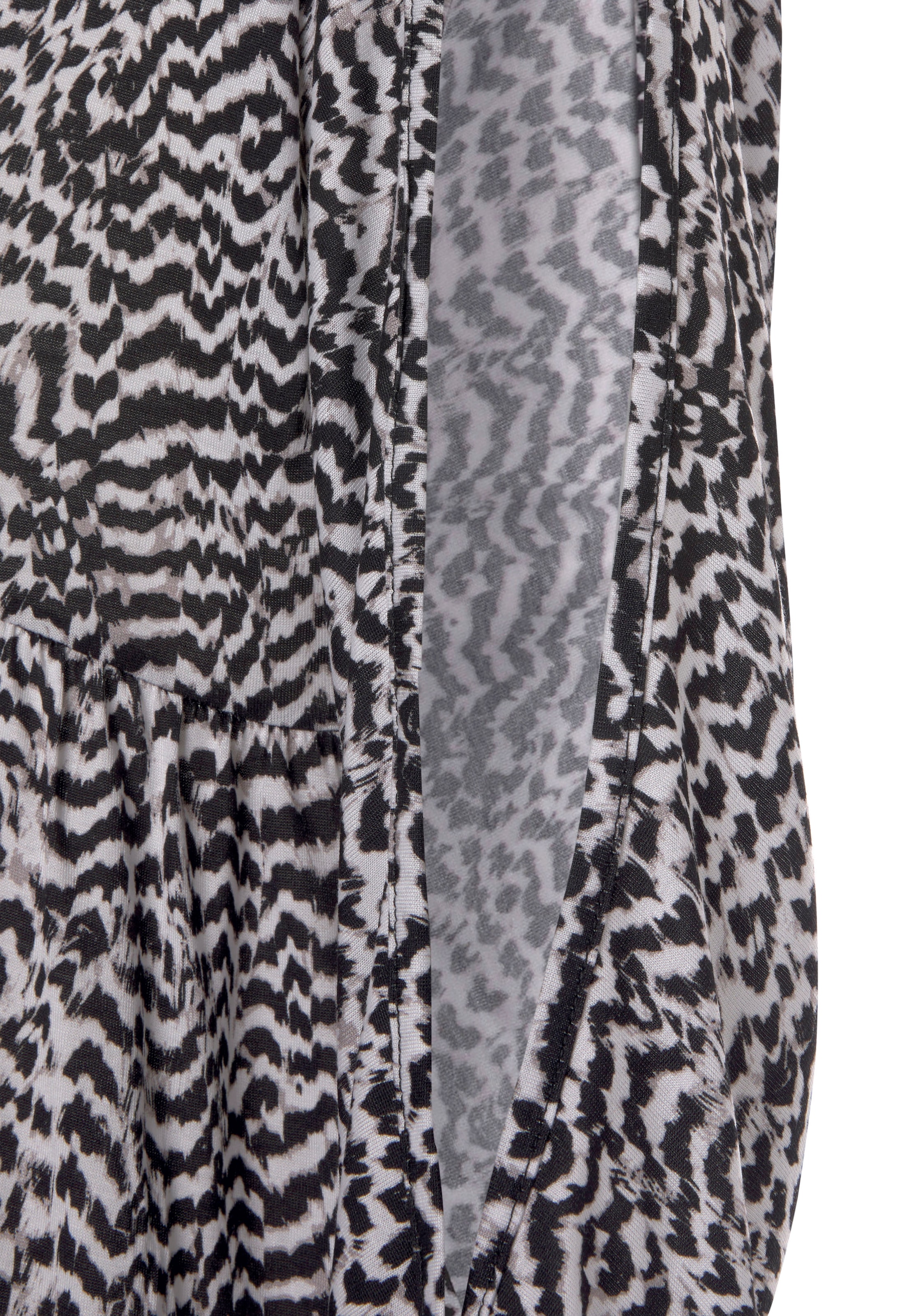 Vivance Jerseykleid, mit Animalprint und V-Ausschnitt, 3/4-Ärmel, Sommerkleid, Strandkleid