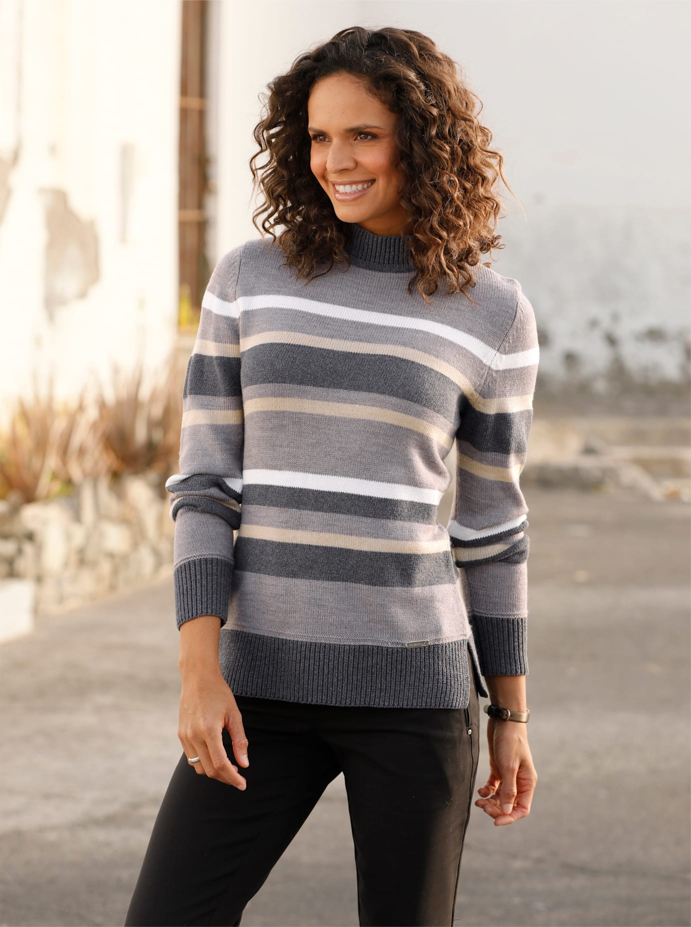 Casual Looks Stehkragenpullover »Stehkragen-Pullover«
