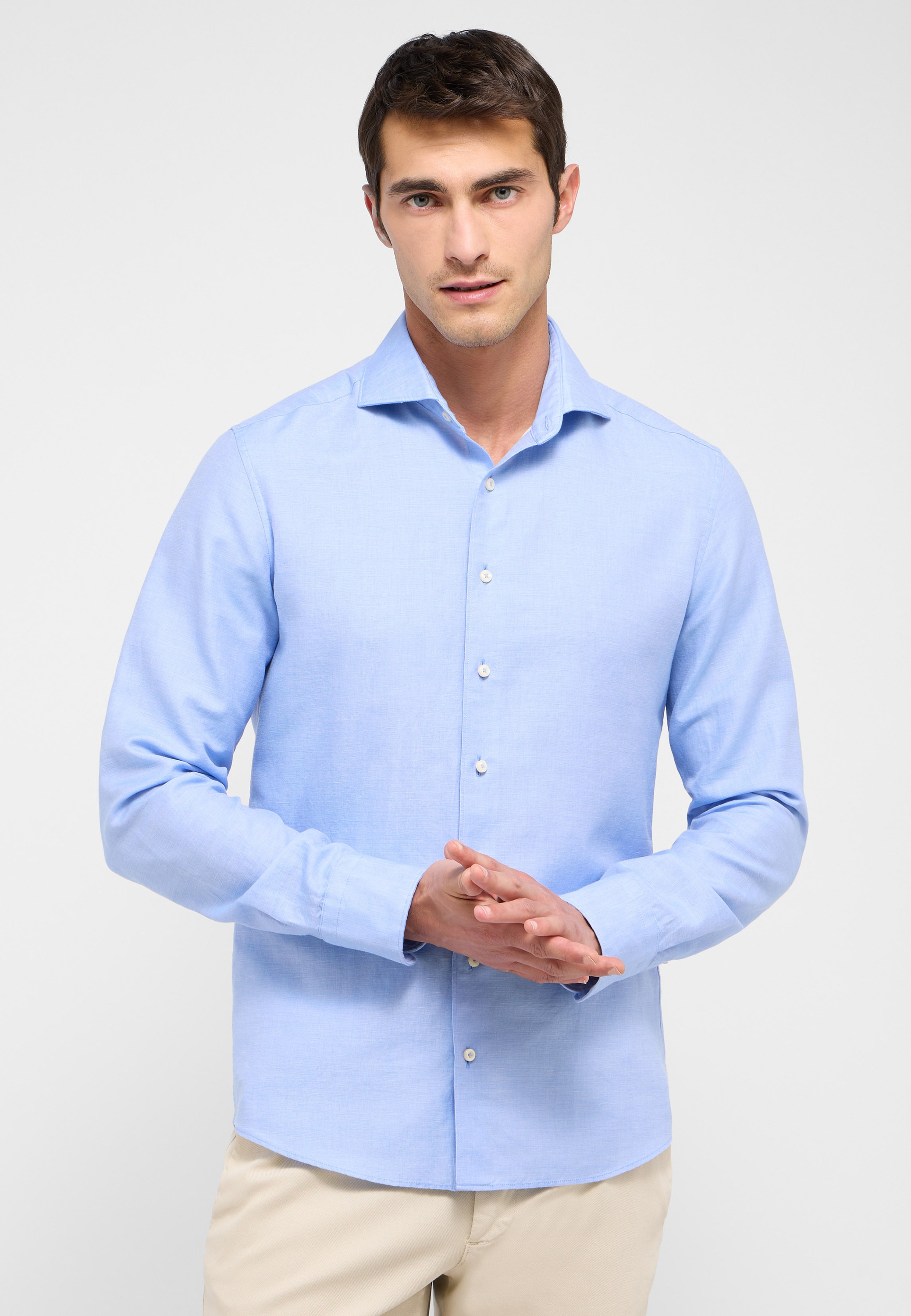 Eterna Langarmhemd »SLIM FIT« EASY IRON (bügelleicht)