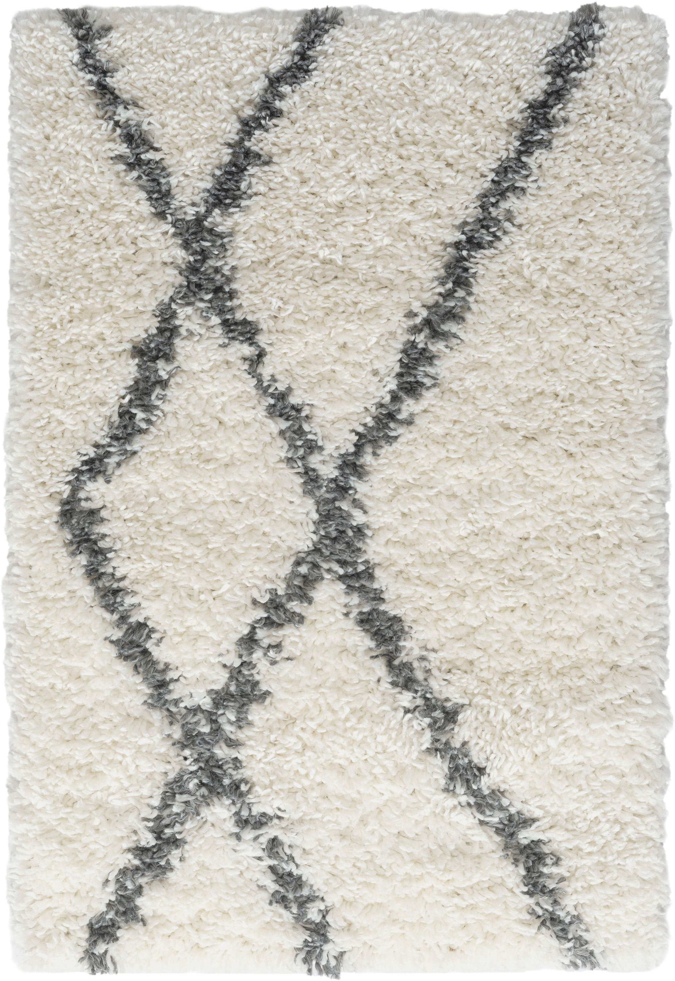 Myflair Möbel & Accessoires Hochflor-Teppich »My Shaggy Raute«, rechteckig, 37 mm Höhe, Shaggy, Scandi Rauten Design, leicht glänzend, extra flauschig