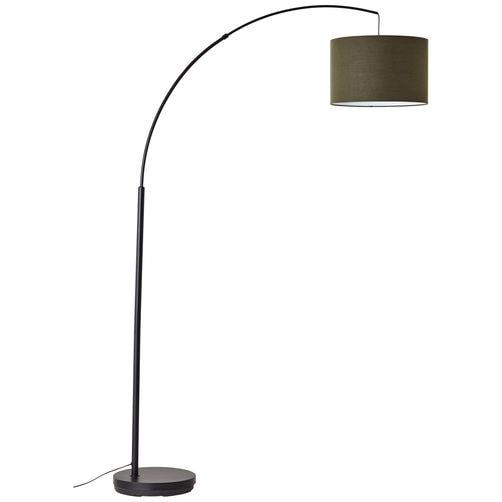 Brilliant Bogenlampe »Aike«, 1 flammig, Leuchtmittel E27 | ohne Leuchtmittel, 180 cm Höhe, Ausladung 113 cm, E27, Metall/Textil, schwarz/grün