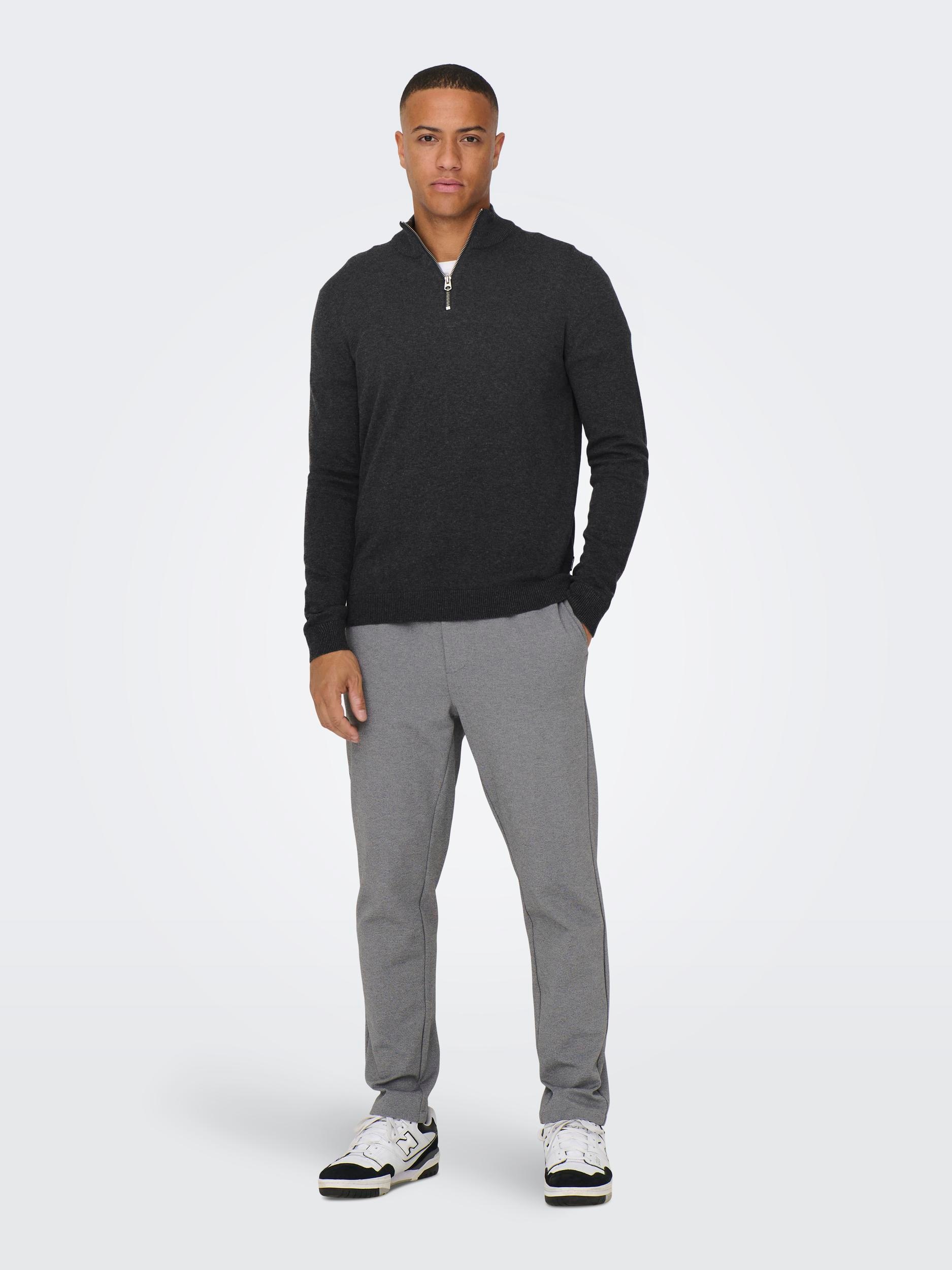 ONLY & SONS Strickpullover »ONSALEX REG 12 HALF ZIP KNIT«