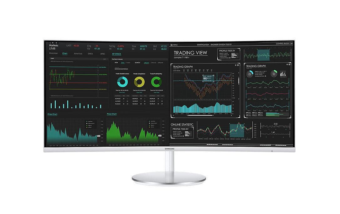 Samsung Curved-LED-Monitor »LC34J791WTRXEN34«, 86,02 cm/34 Zoll, 3440 x 1440 px, UWQHD, 4 ms Reaktionszeit