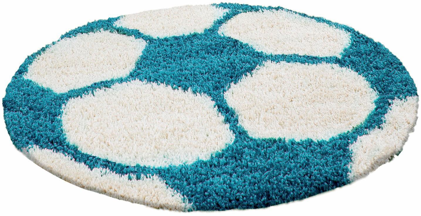 Ayyildiz Teppiche Kinderteppich »Fun 6001«, rund, 30 mm Höhe, Fussball Design