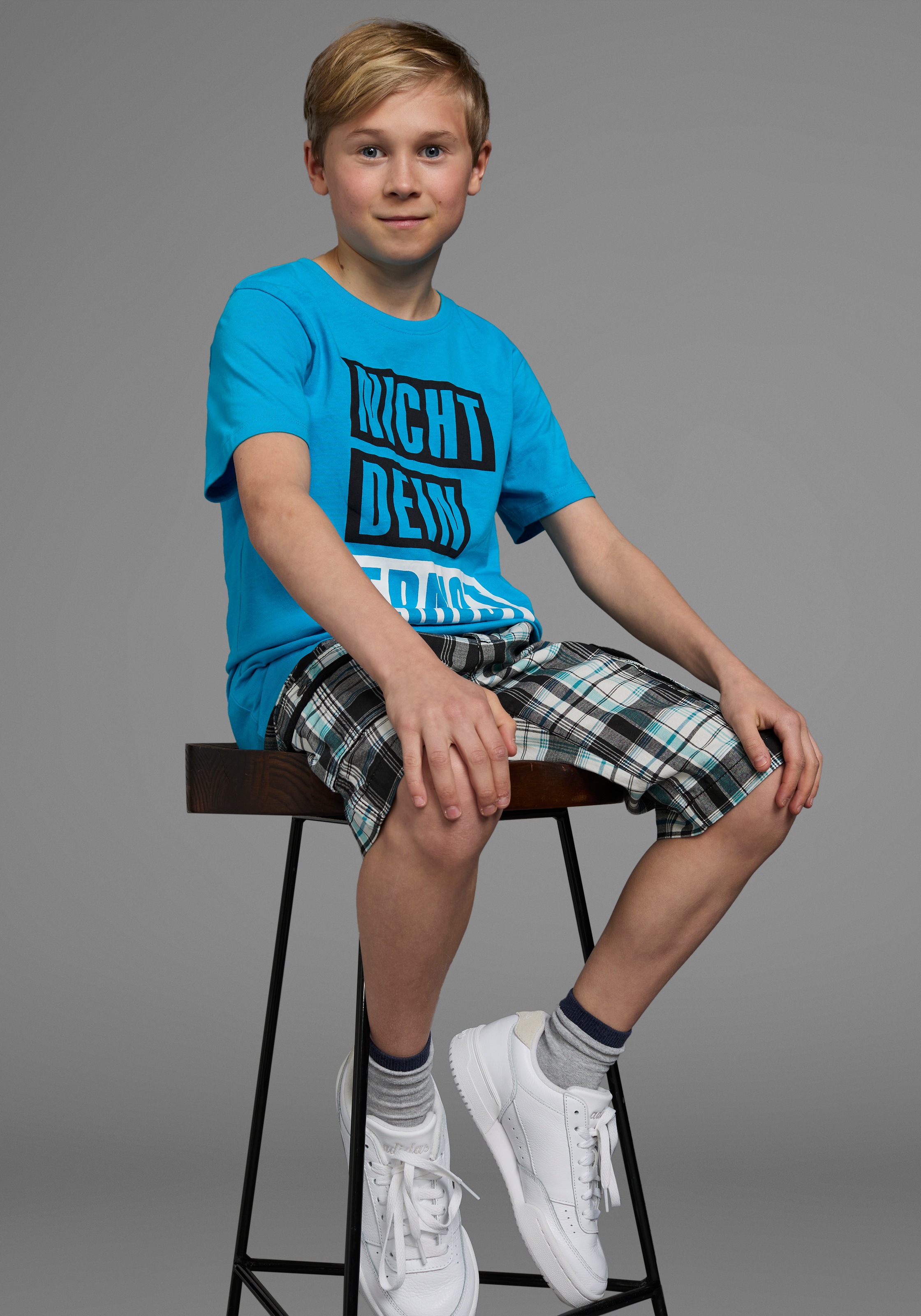 KIDSWORLD T-Shirt »mit Spruch: NICHT DEIN ERNST«, Kurzarm, Basic-Passform, mit trendigem Aufdruck
