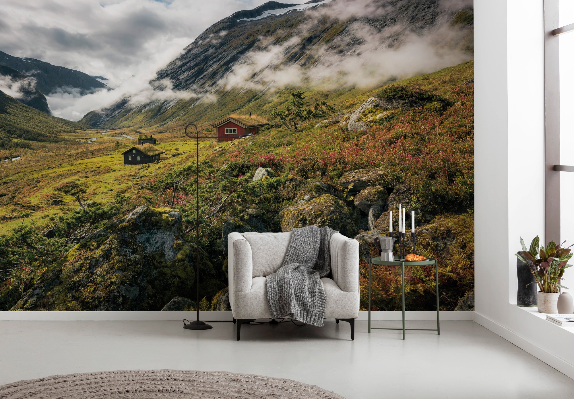 Komar Vliestapete »Digitaldruck Vlies - Pure Norway - Grösse 450 x 280 cm«, bedruckt, Wohnzimmer, Schlafzimmer