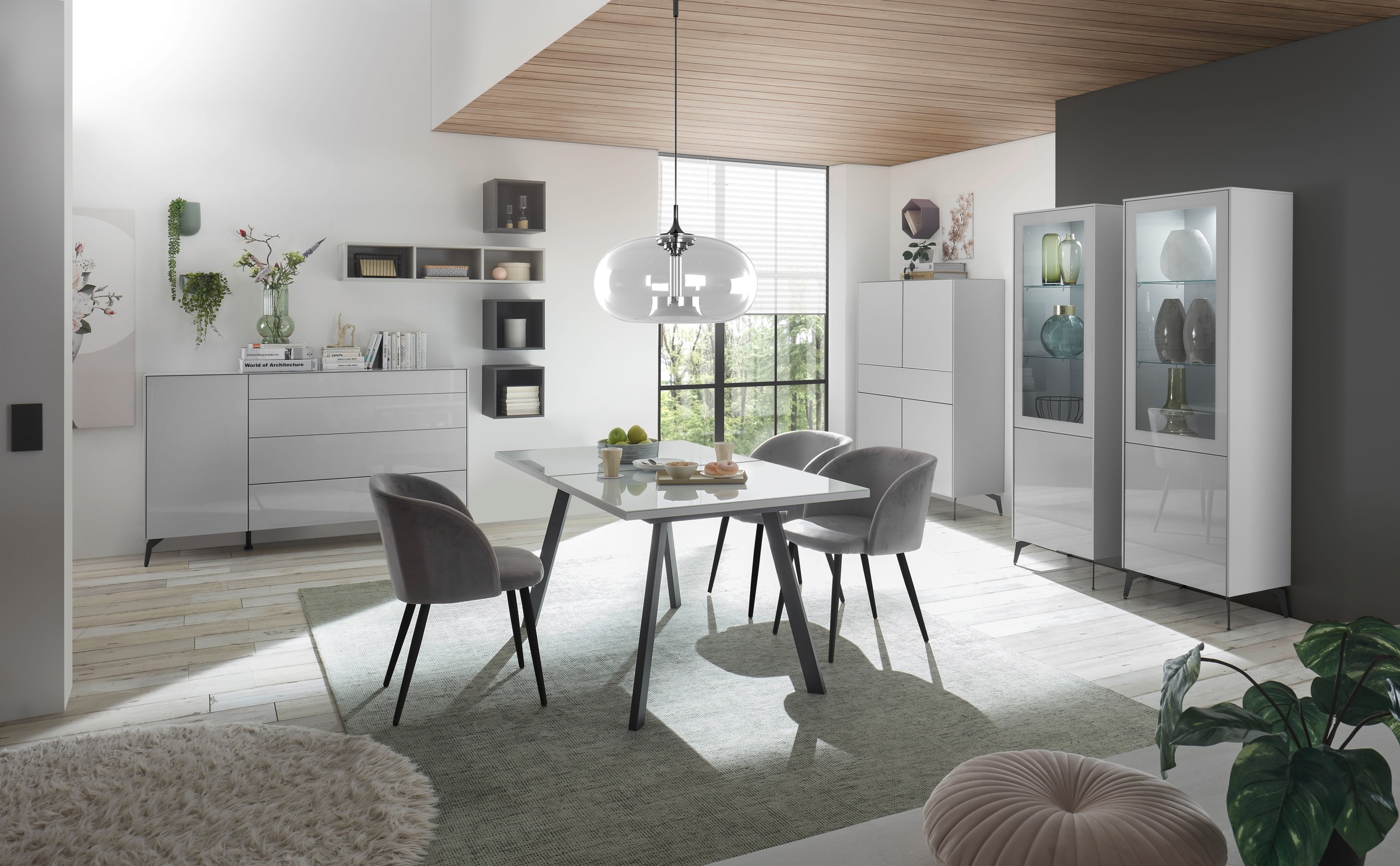 Mäusbacher Esstisch "Imola" OTTOs Choice Tisch, Mäusbacher Esstisch, Breite 160 cm, mit Glasoberplatte, 4 Metallfüße
