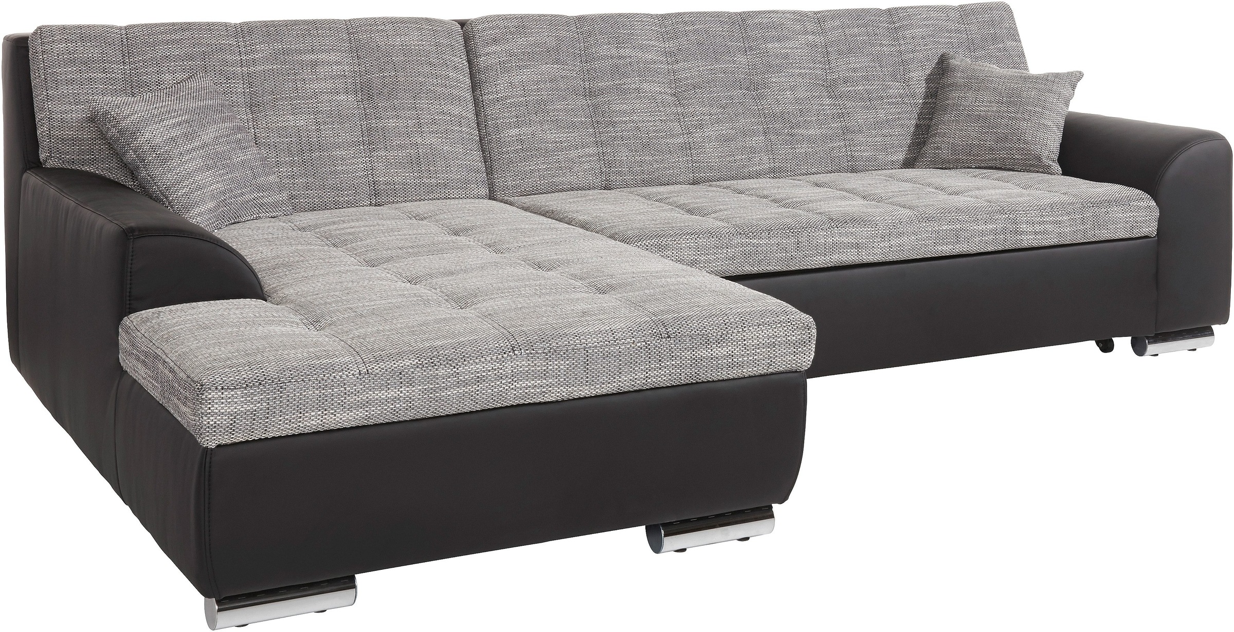 DOMO collection Ecksofa Treviso, wahlweise mit Bettfunktion, incl. Zierkissen