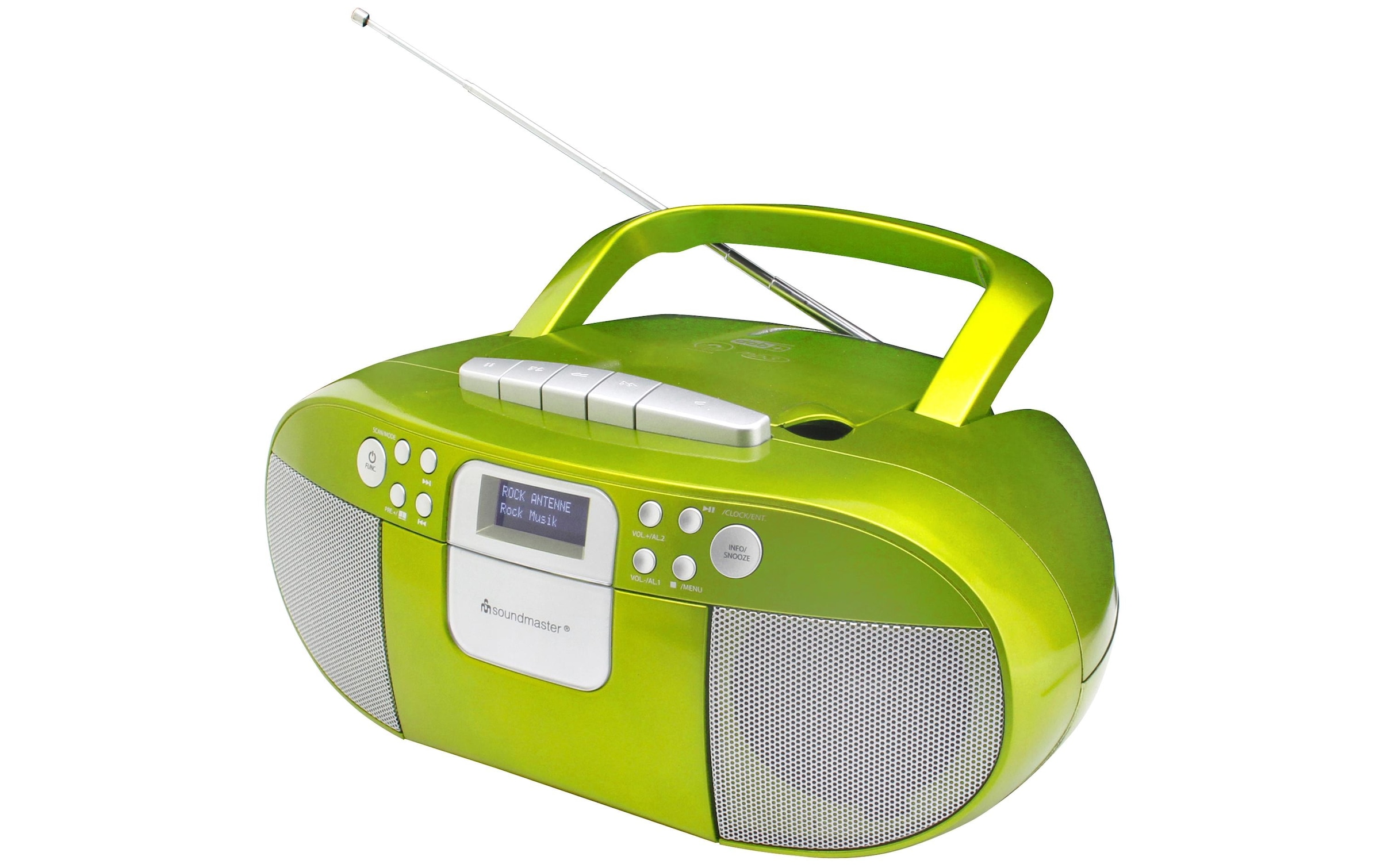 Soundmaster Digitalradio (DAB+) »Boombox SCD7800 Grün«, (Digitalradio (DAB+)-FM-Tuner)