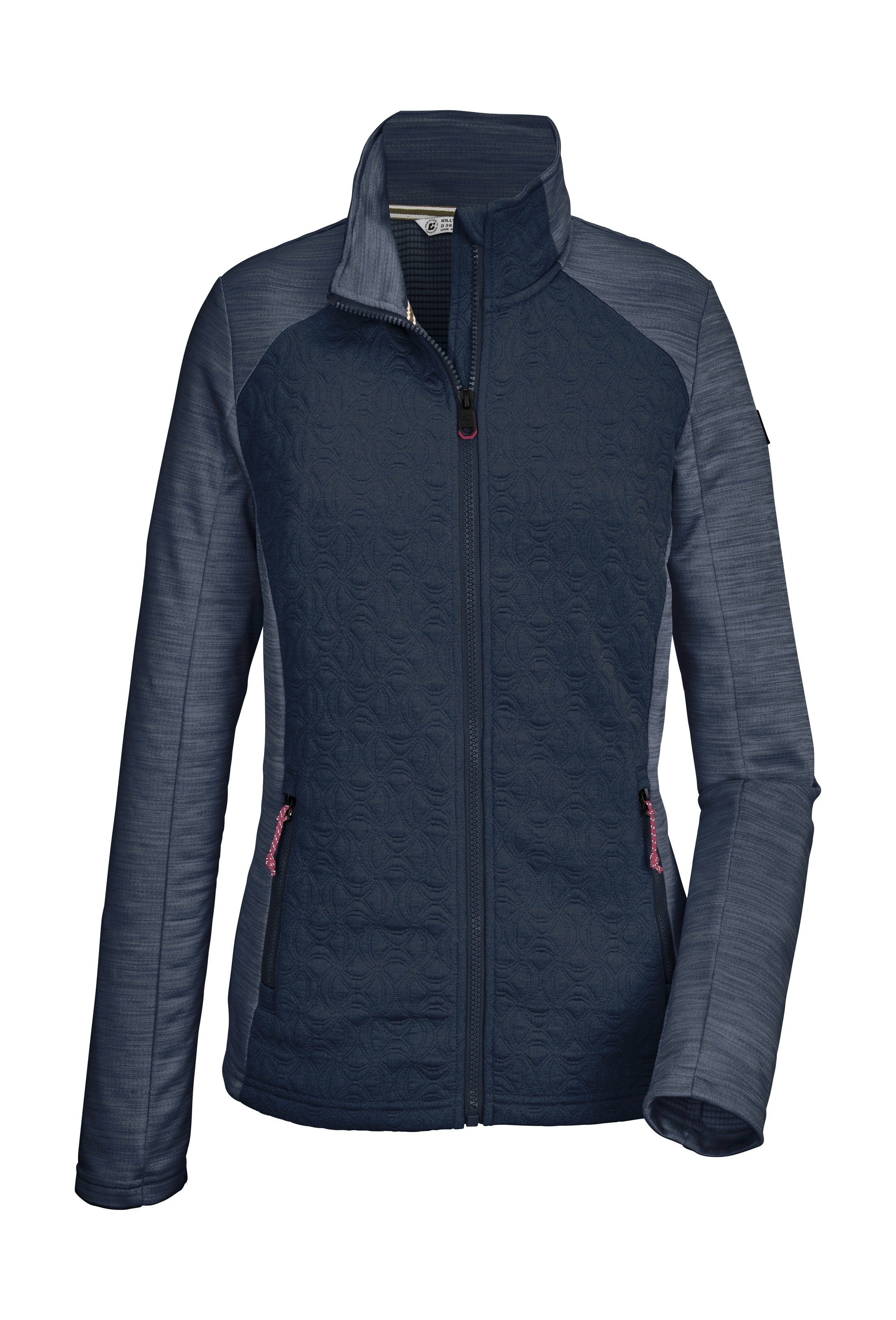 Killtec Strickjacke »KOS 68 WMN FLX JCKT« Melange-Muster, Kinnschutz, Stehkragen, Zipper-Taschen, Stretch.