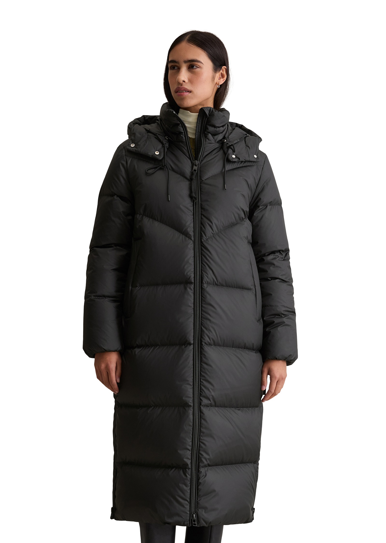 Marc O'Polo DENIM Daunenmantel Wintermantel, 2-Wege-Reissverschluss, relaxed fit, Kapuze abnehmbar