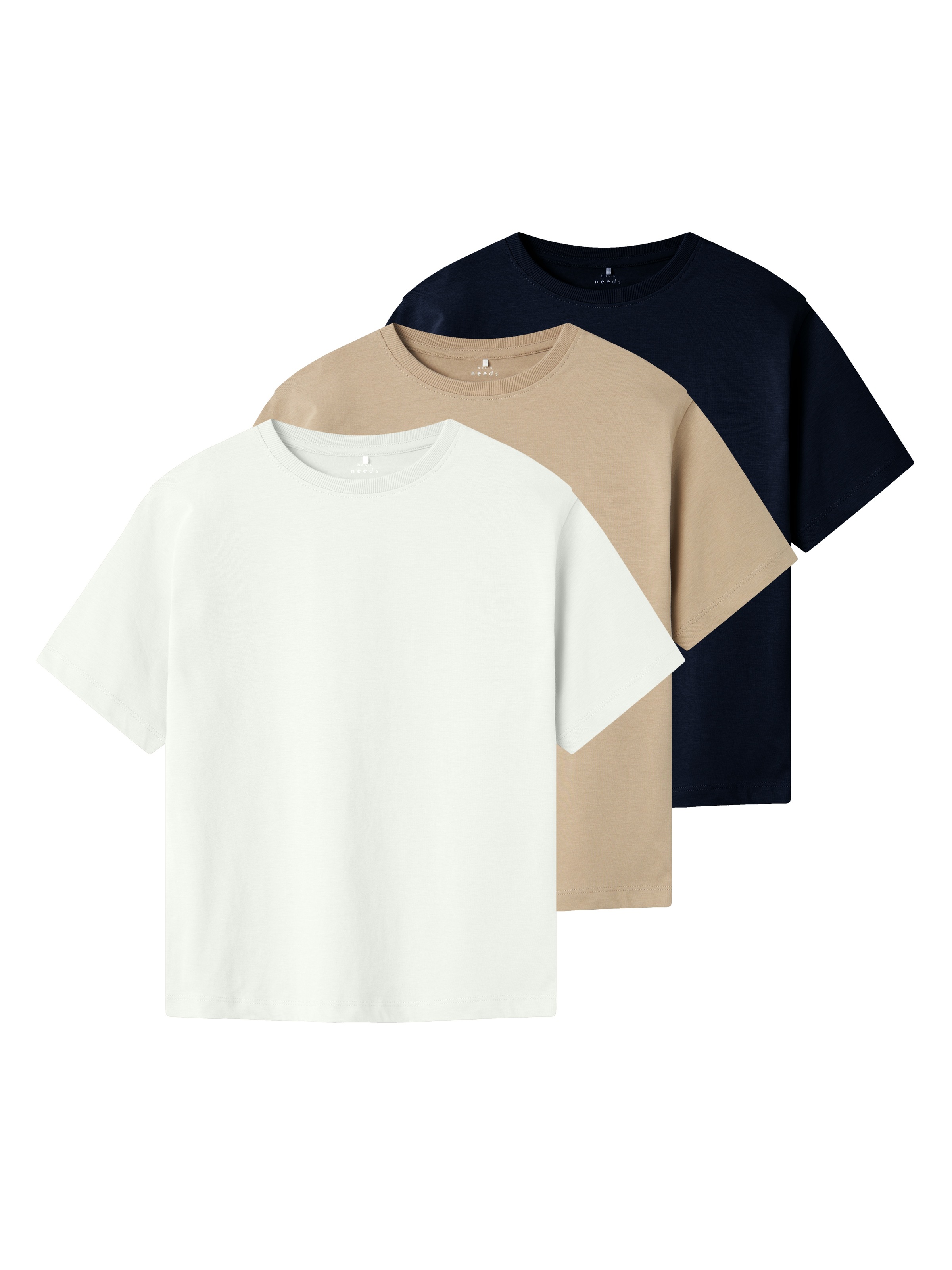 Name It T-Shirt »NKMVOBBO 3P SS NREG TOP NOOS« Packung, 3 Stk. in Basic-Form