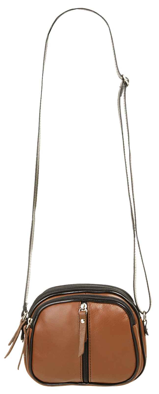 Cluty Umhängetasche, echt Leder, Made in Italy