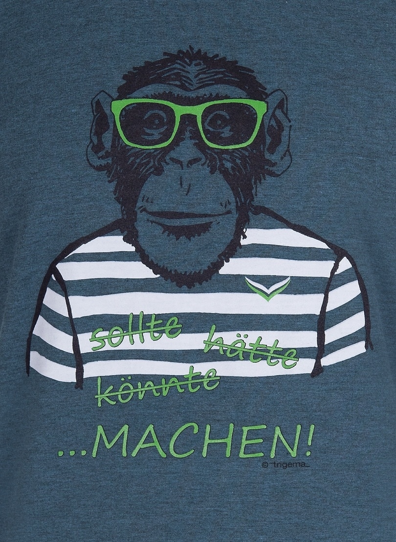 Trigema T-Shirt »TRIGEMA T-Shirt mit grossem Affen-Aufdruck«, (1 tlg.)