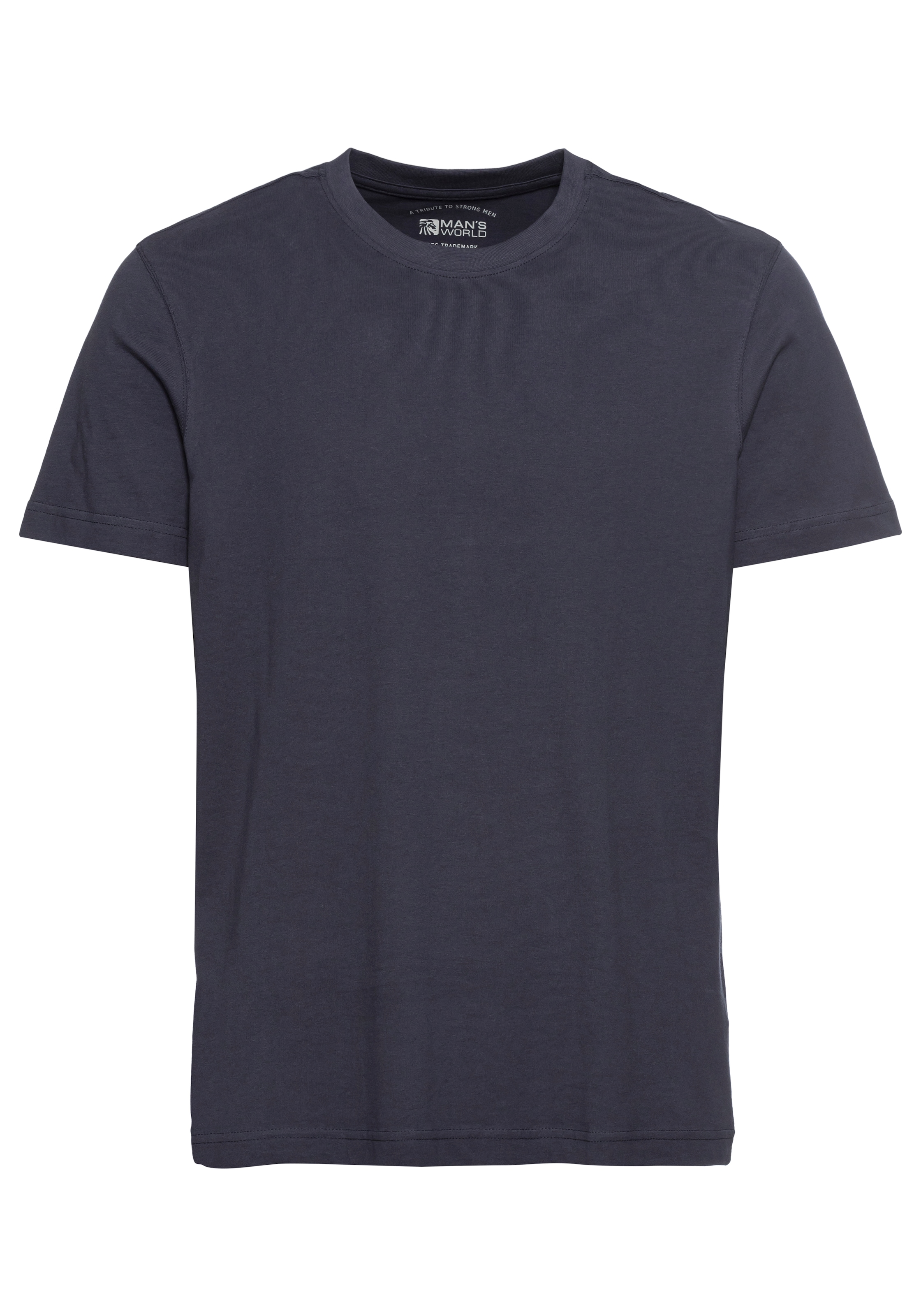 Man's World T-Shirt »neue Farben!«, (3er-Pack), Kurzarm, unifarben, Rundhals, aus Baumwolle