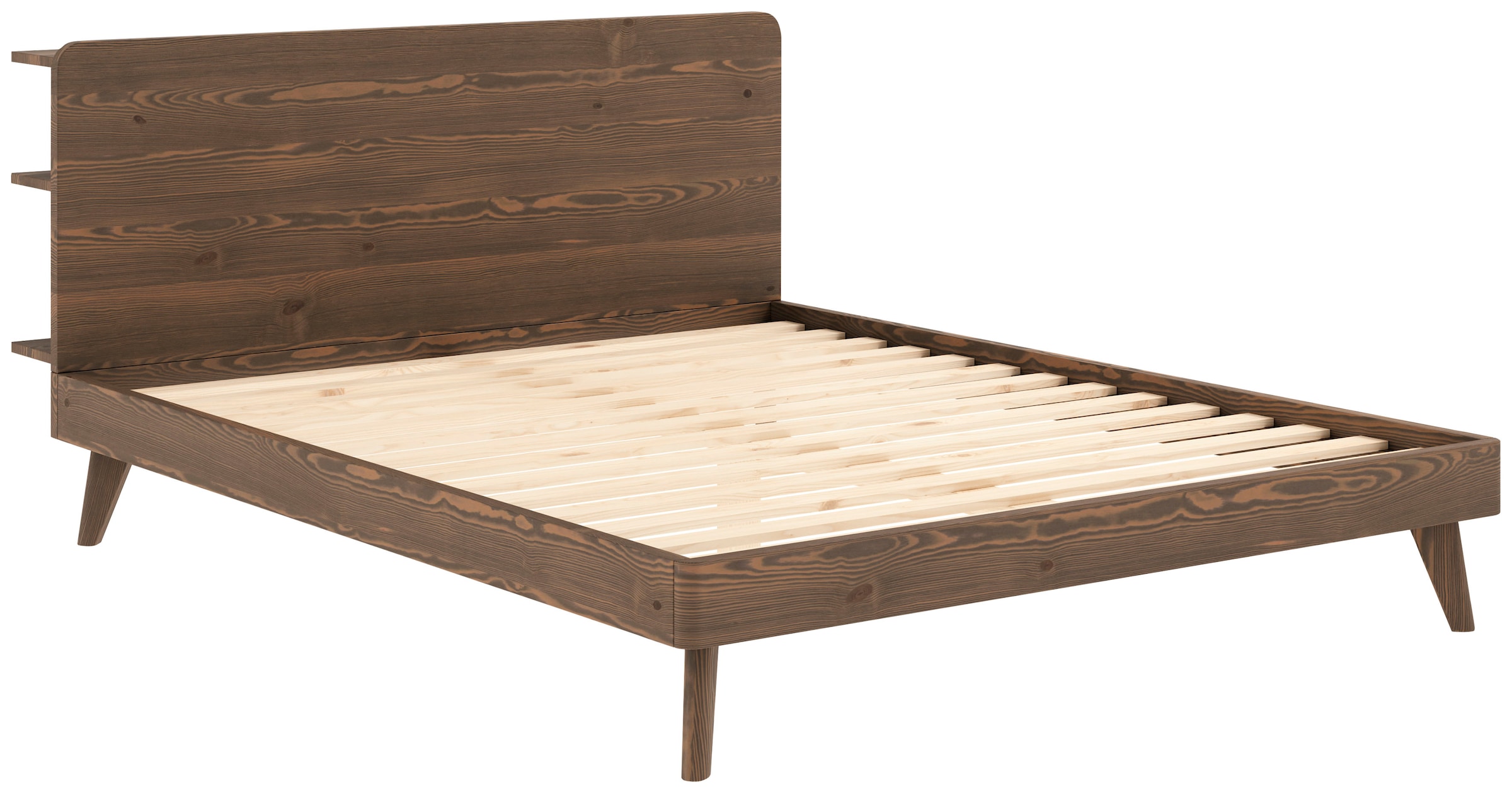 Karup Design Bettgestell »RETREAT BED«, aus Kiefer massiv mit Lattenrost,  Kopfteil mit 3 Ablagen online bestellen | Jelmoli-Versand