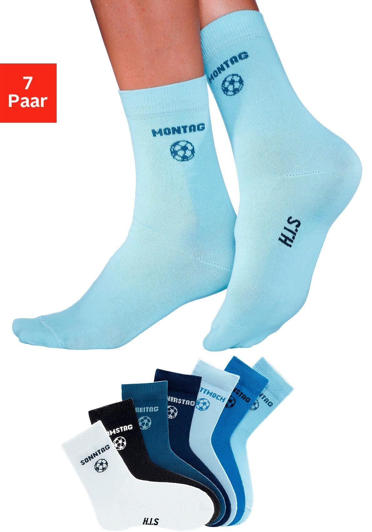 H.I.S Socken, (Packung, 7 Paar), für Kinder mit Fussballmotiv