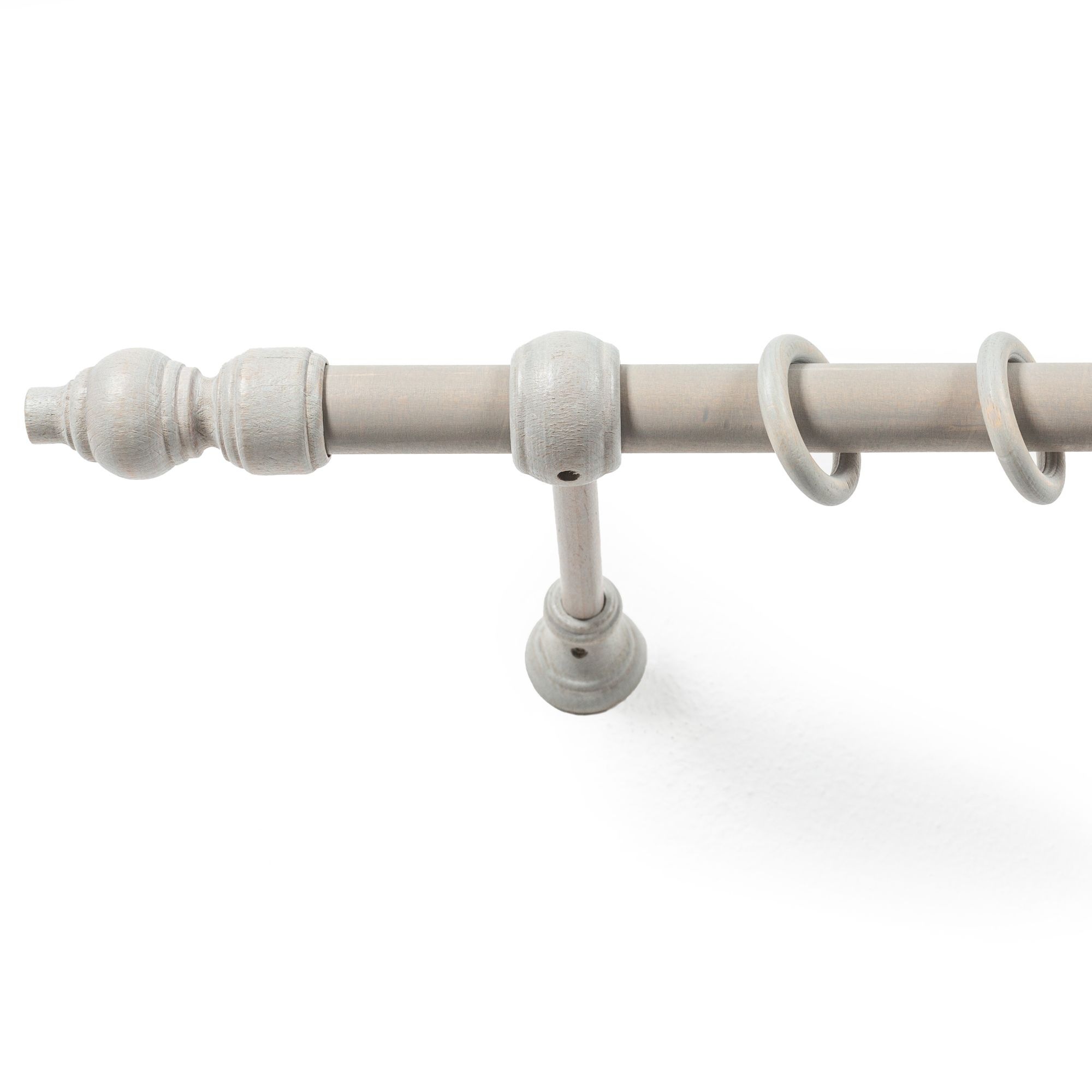 SN DECO GROUP Gardinenstange »Filigrano«, 1 läufig-läufig, Fixmass, 28 mm, Holz, verschiedene Längen und Farben, Komplettset