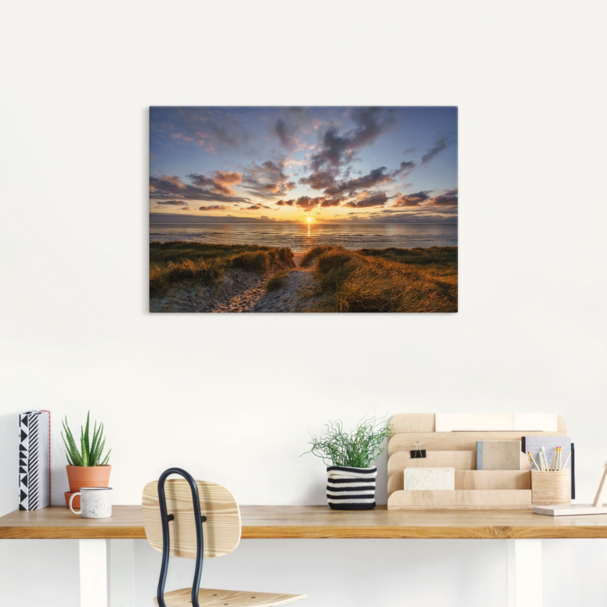 Artland Wandbild »Sonnenuntergang auf Sylt«, Bilder vom Sonnenuntergang & -aufgang, (1 St.), als Leinwandbild, Poster in verschied. Grössen