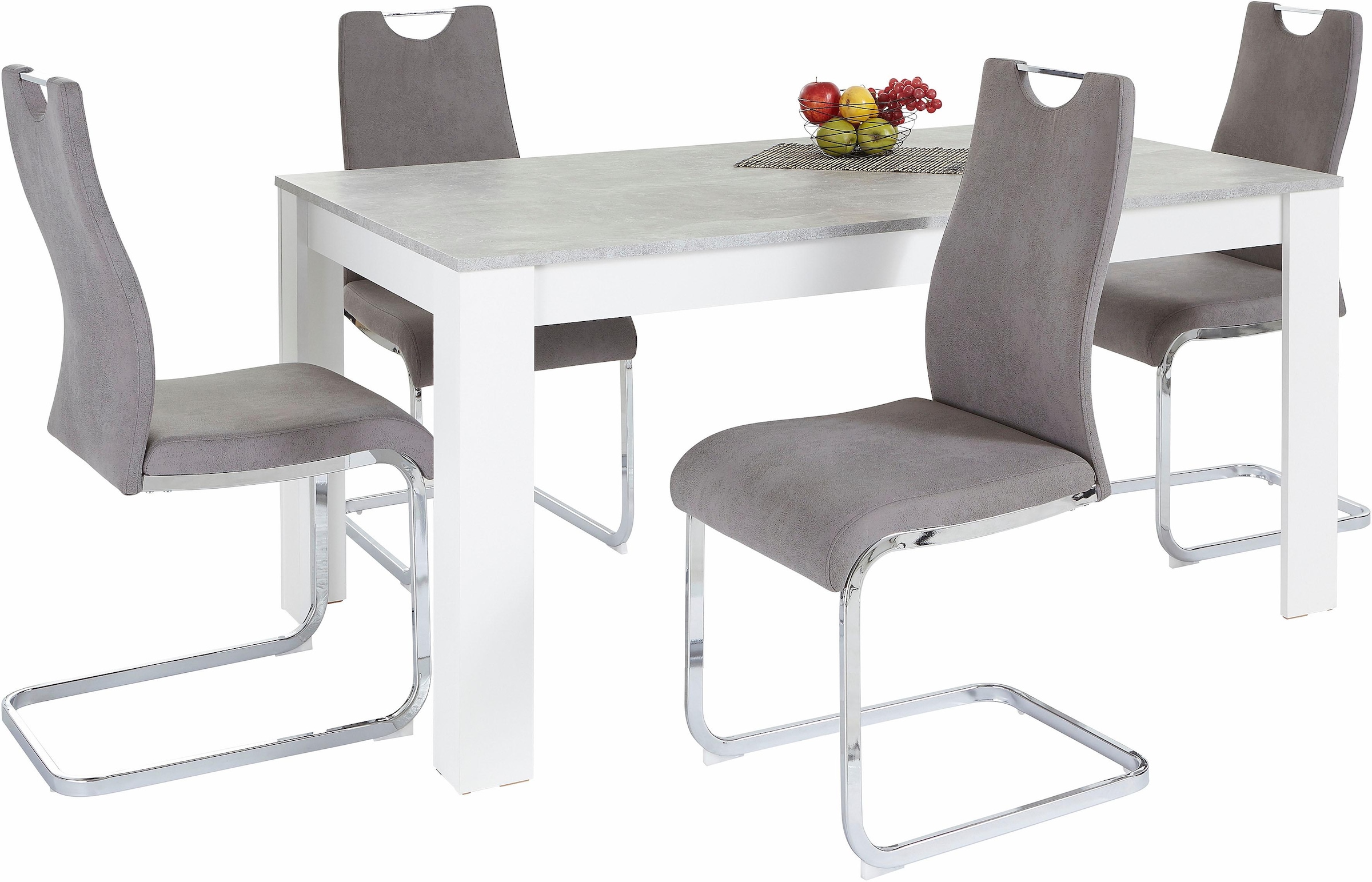 Homexperts Essgruppe »Zabona«, (Set, 5 tlg.), 4 Stühle und 1 Tisch