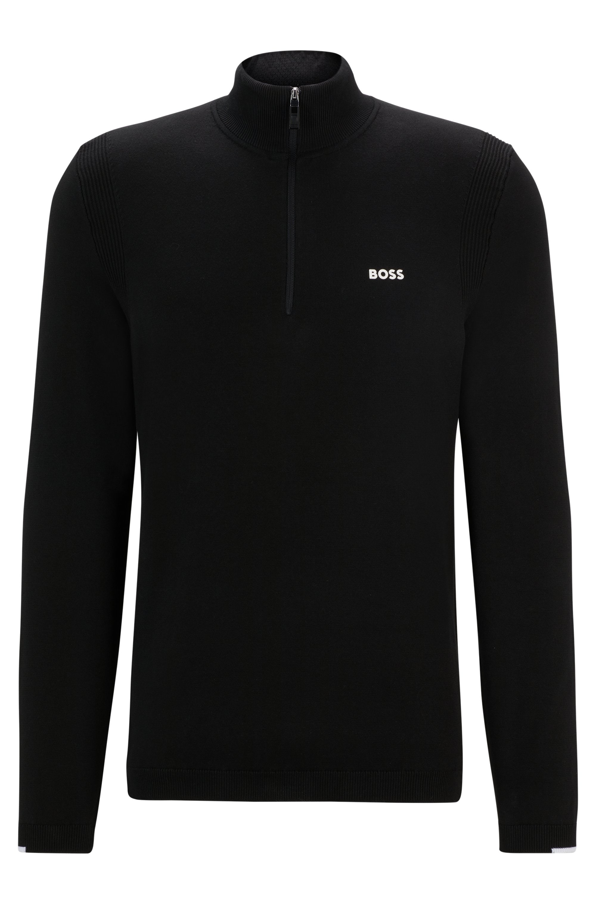 BOSS GREEN Strickpullover »Ever-X QZ«, mit Reissverschluss