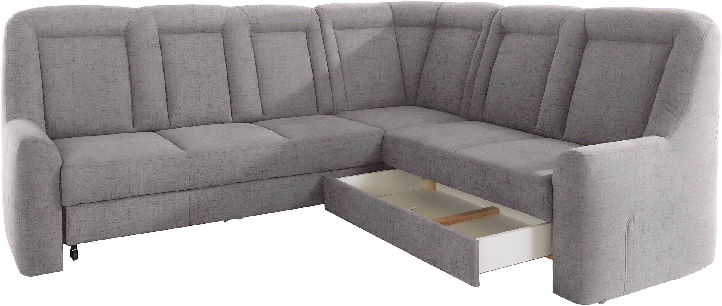 sit&more Ecksofa »Melissa L-Form«, klassisches Polsterprogramm, wahlweise Bettfunktion und Schubkasten