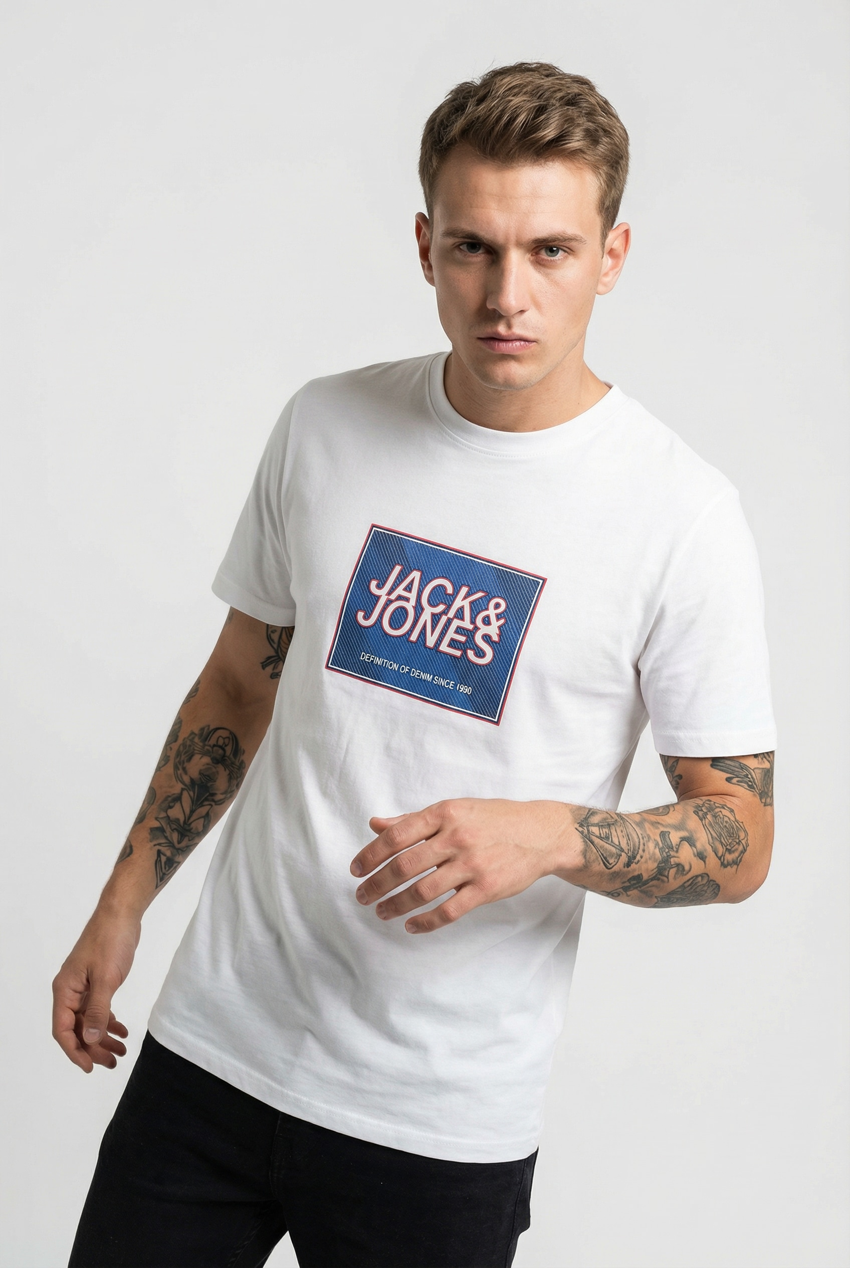 Jack & Jones Rundhalsshirt "JJRAIN TEE SS CREW NECK"