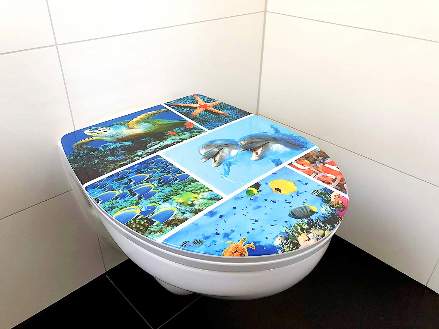 ADOB WC-Sitz "Meer" Absenkautomatik, zur Reinigung auf Knopfdruck abnehmbar