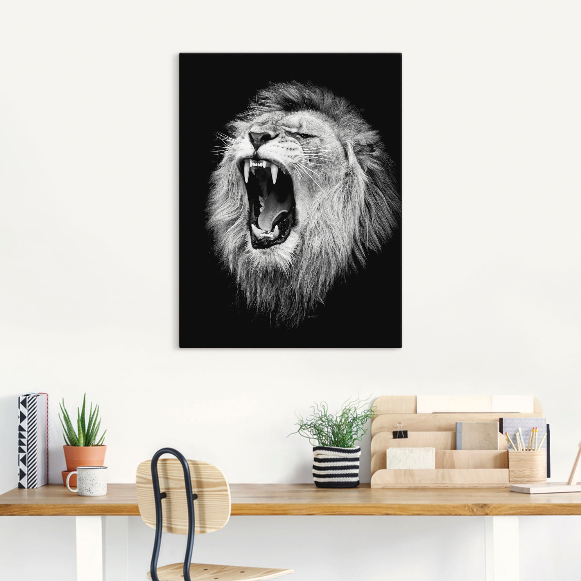 versch. Leinwandbild, (1 oder kaufen | in Grössen Wandbild Poster Artland »Der Löwe«, Alubild, als Jelmoli-Versand Wandaufkleber Wildtiere, online St.),