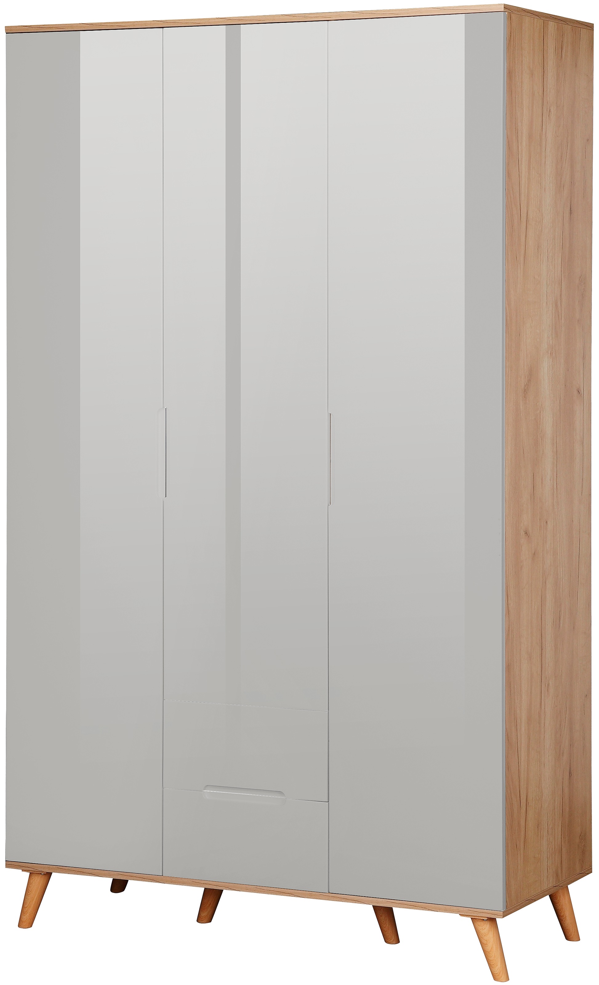 GOODproduct Kleiderschrank »Lund Schlafzimmerschrank Bestseller im skandinavischem Design« Garderobenschrank mit Premium Innenausstattung, Breite 120cm