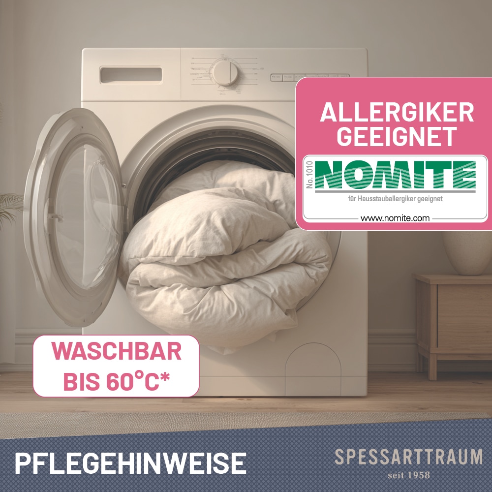 SPESSARTTRAUM 3-Kammer-Kopfkissen »Premium«, Füllung: 90% Gänsedaunen / 10% Gänsefedern, Klasse 1, Downpass zertifiziert (Aussenkammern), Bezug: 100% Baumwolle, nachhaltig (Made in Green), Hausstauballergiker geeignet, (1 St.), gute Stützkraft