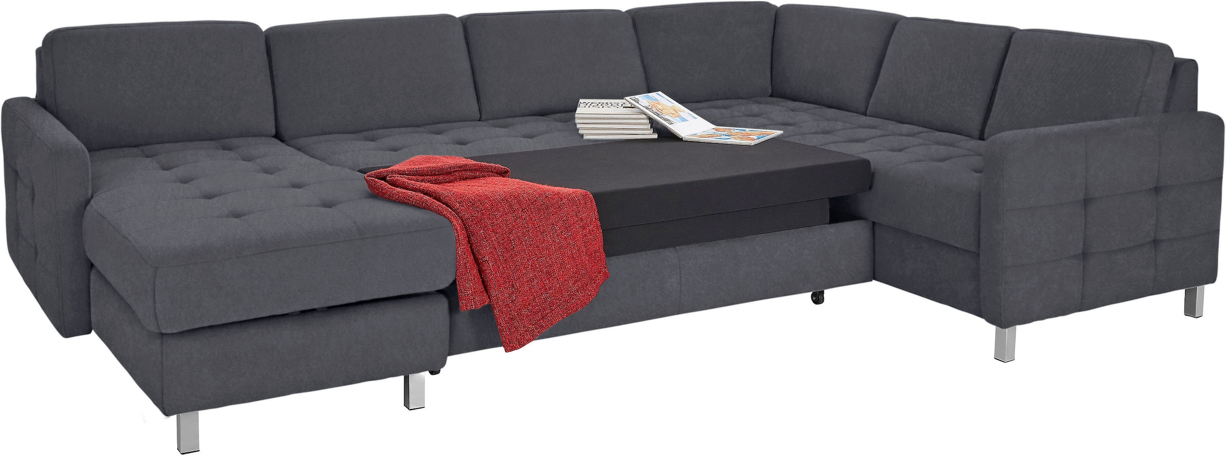 sit&more Wohnlandschaft Pablo U-Form, wahlweise mit Bettfunktion und Bettkasten