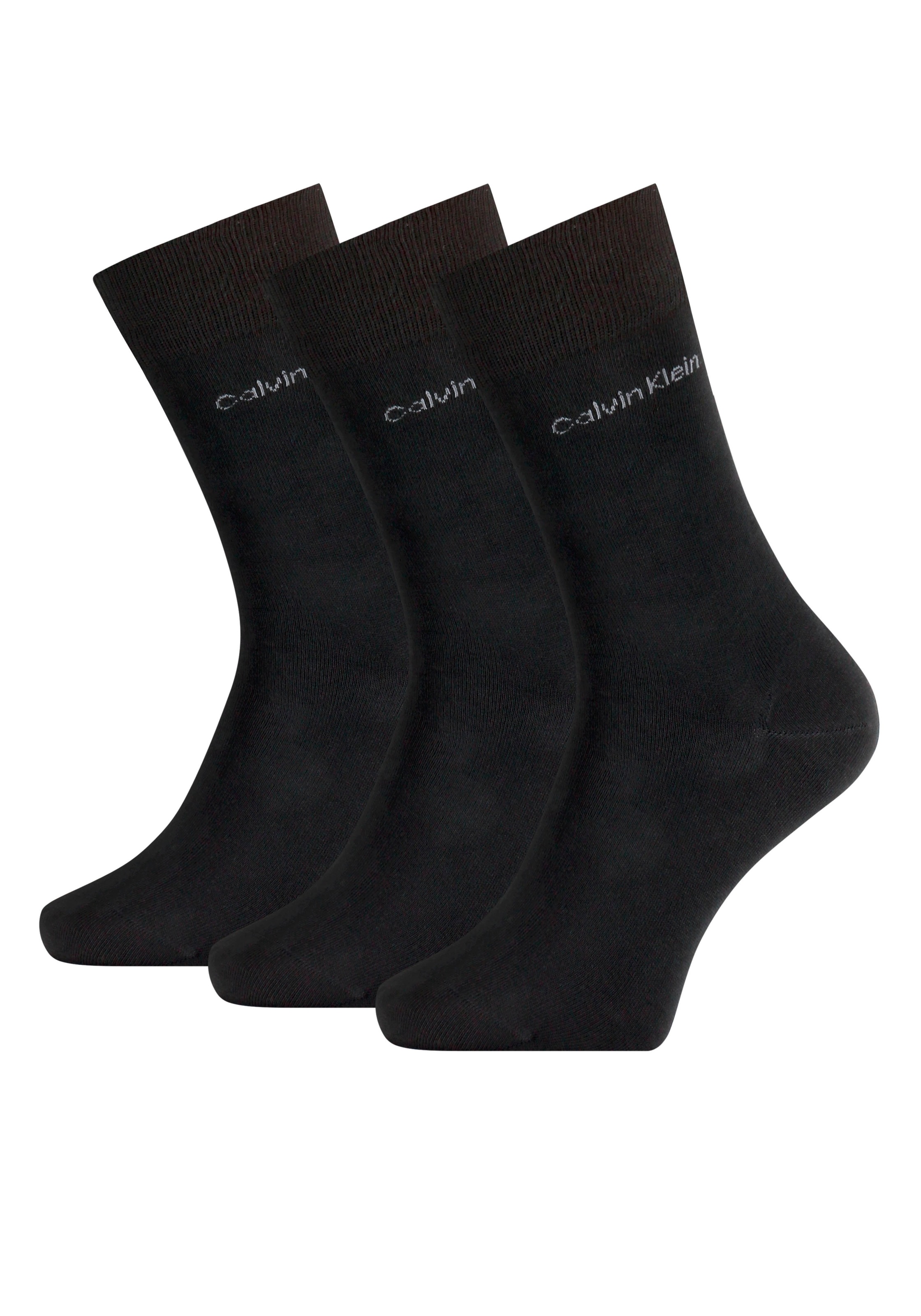 Calvin Klein Socken »CK MEN SOCK 3P« 3 Paar, 3 Paar tlg. mit Markenschriftzug
