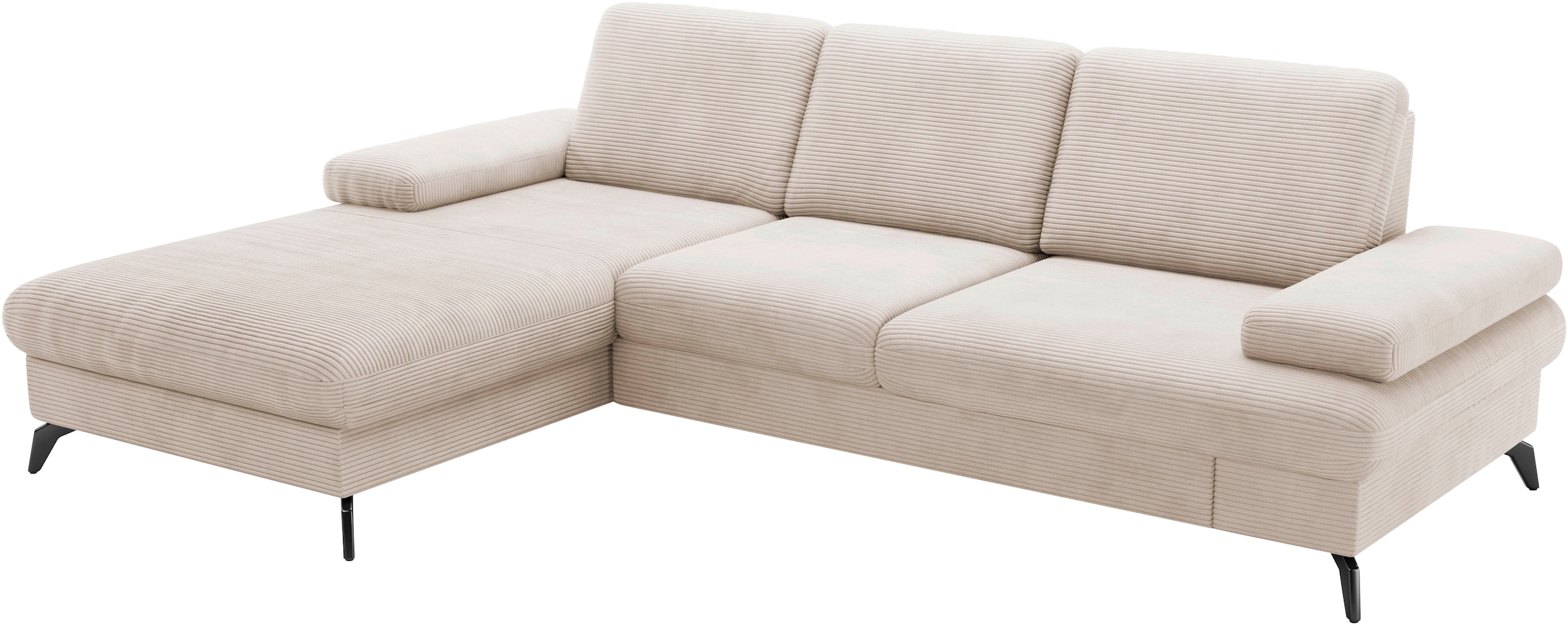 sit&more Ecksofa »Morris Jubi L-Form«, inkl. Armteilfunktion und 1 Zierkissen, wahlweise mit Bettfunktion