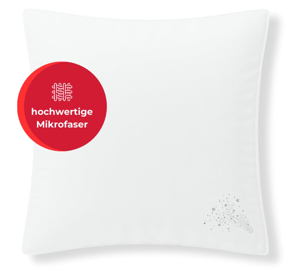 RIBECO Microfaserkissen »Jan«, Füllung: 6D-Hohlfaser, Bezug: Polyesterfaser, (1 St.)