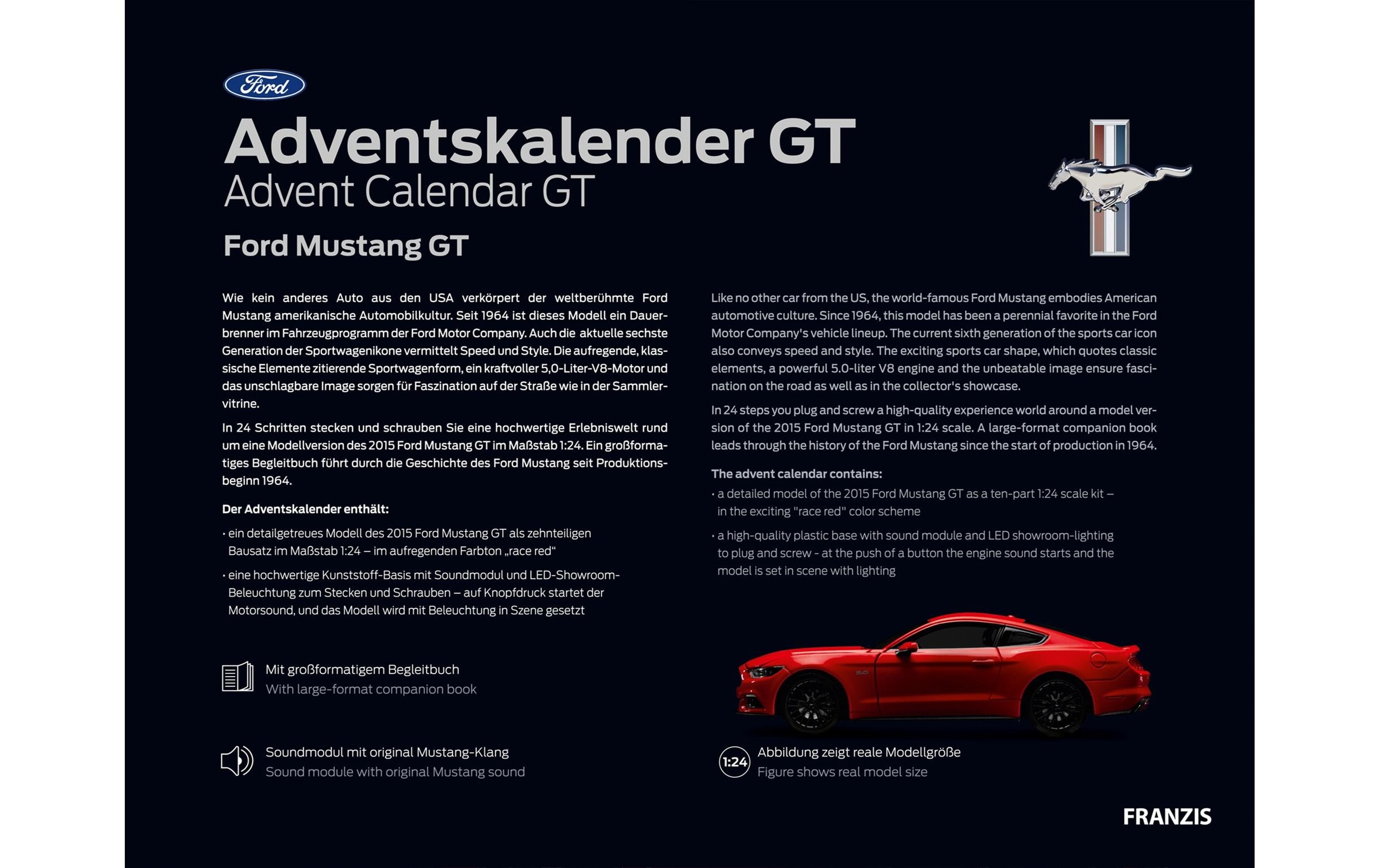 Franzis Adventskalender »Ford Mustang GT«, ab 14 Jahren