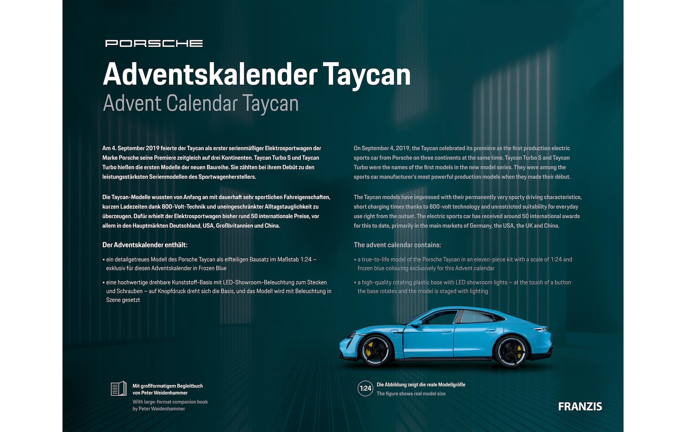 Franzis Adventskalender »Porsche Taycan«, ab 14 Jahren