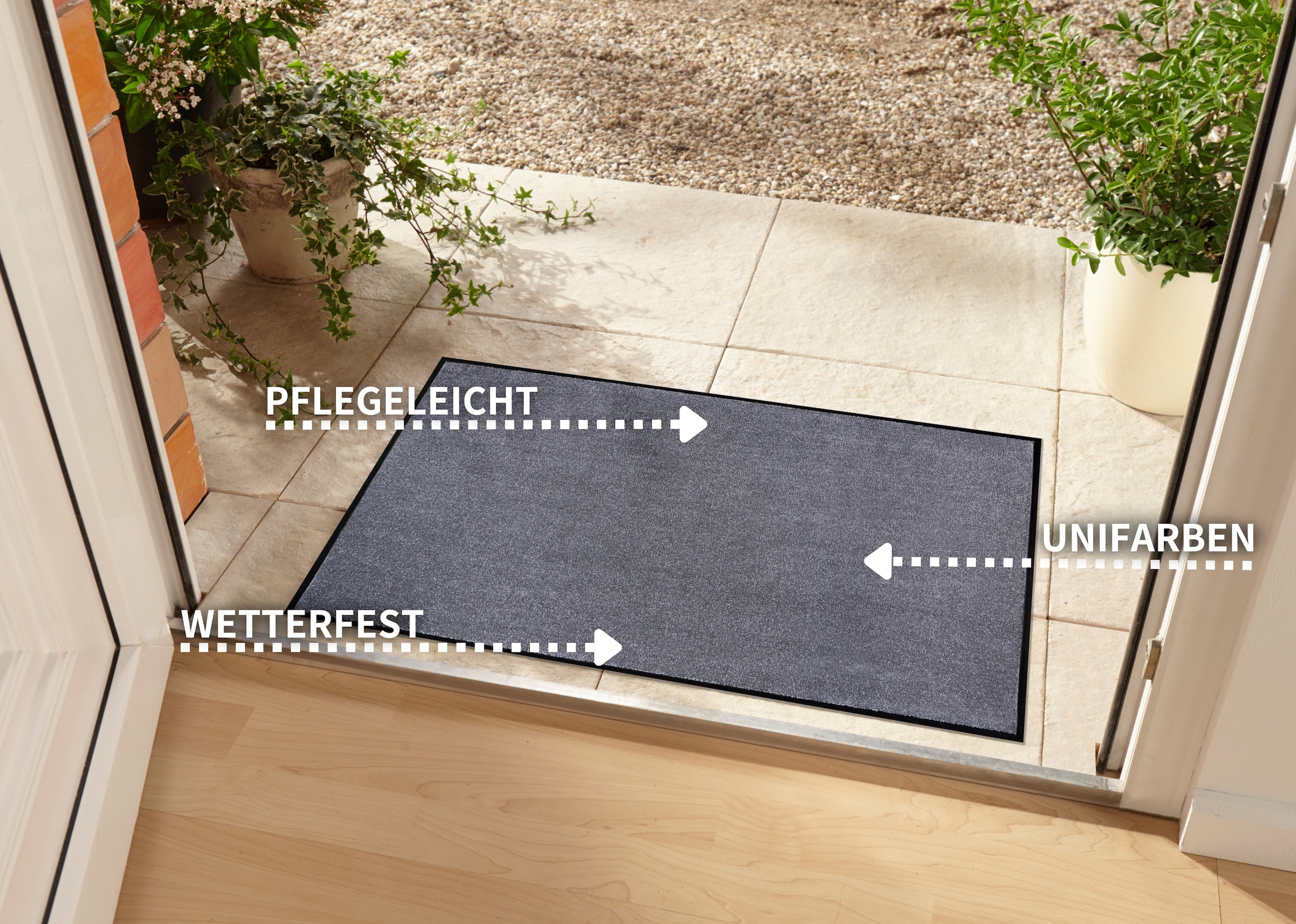HANSE Home Fussmatte »Triton«, rechteckig, 7 mm Höhe, Schmutzfangmatte, Türmatte, In- und Outdoor, Läufer, waschbar