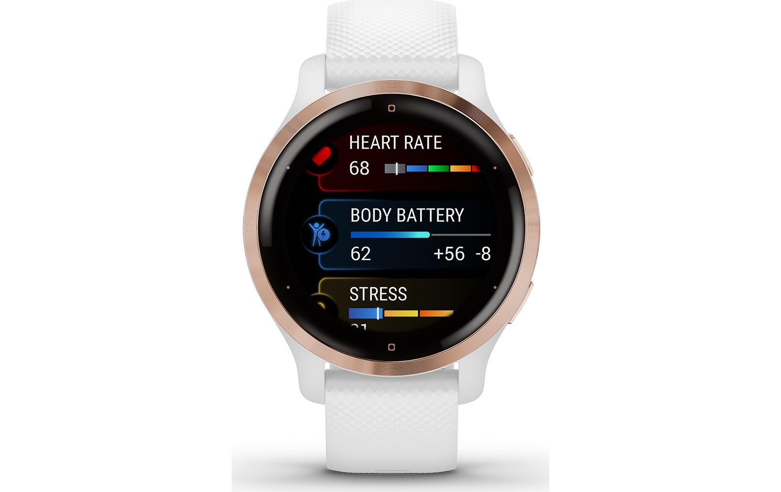 Garmin Smartwatch »Venu 2S Weiss/Rosa«, (2,79 cm / 1,1 Zoll),)