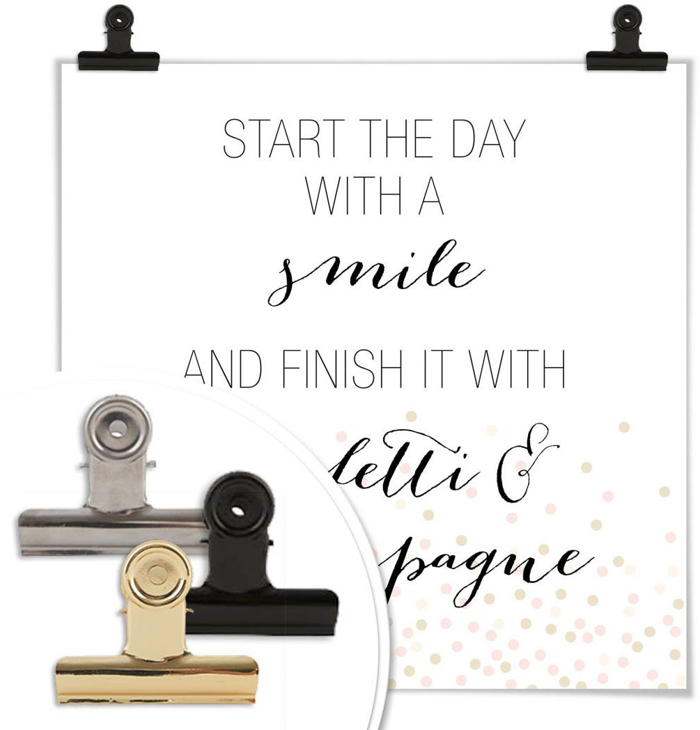 Wall-Art Poster »Start the day with a smile«, Schriftzug, (1 St.), Poster,  Wandbild, Bild, Wandposter online shoppen | Jelmoli-Versand